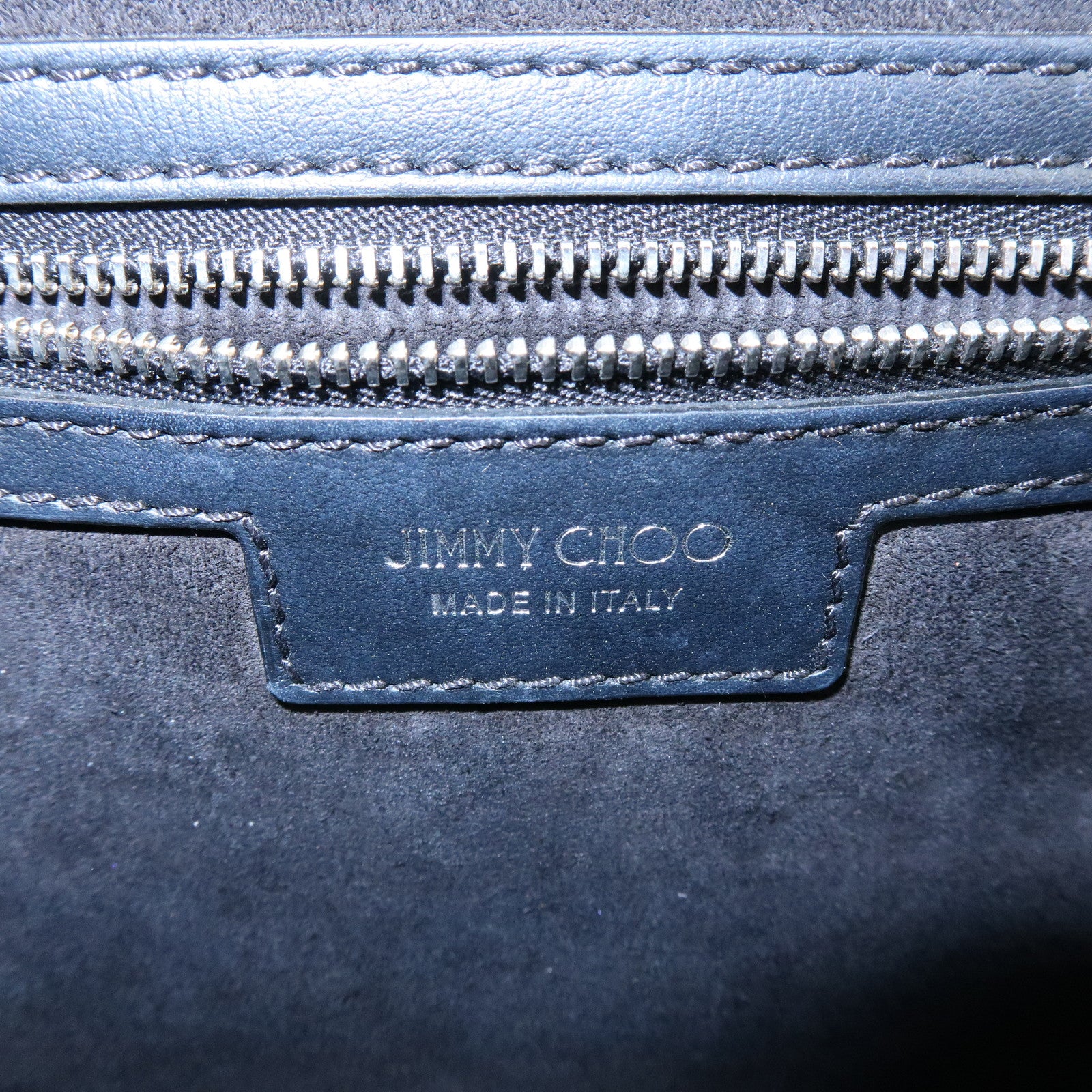 Jimmy Choo Madeline Leather Rhinestone 2Way Hand Shoulder Bag Black