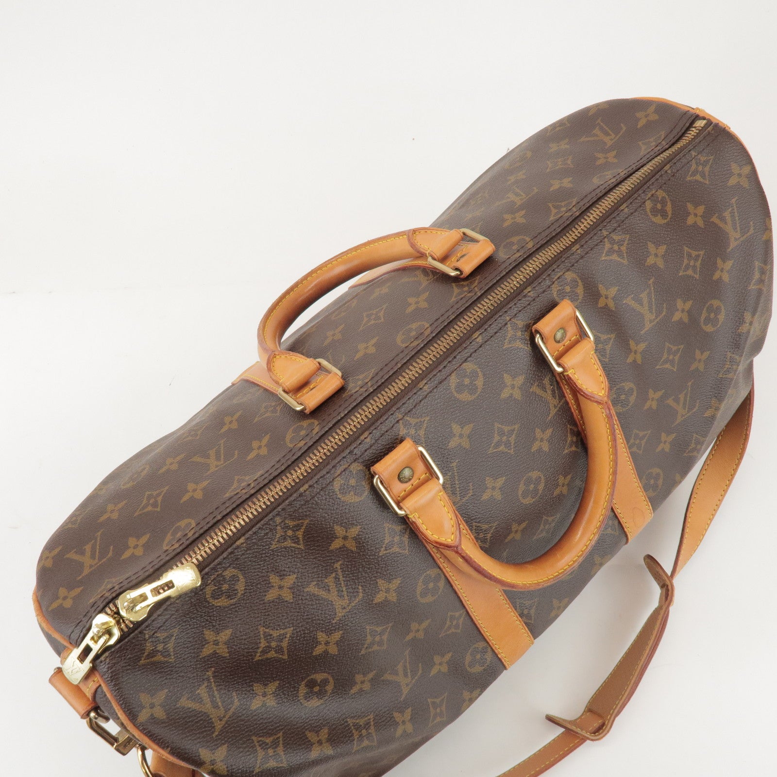 Louis Vuitton Monogram Keep All Bandouliere 45 Boston Bag M41418