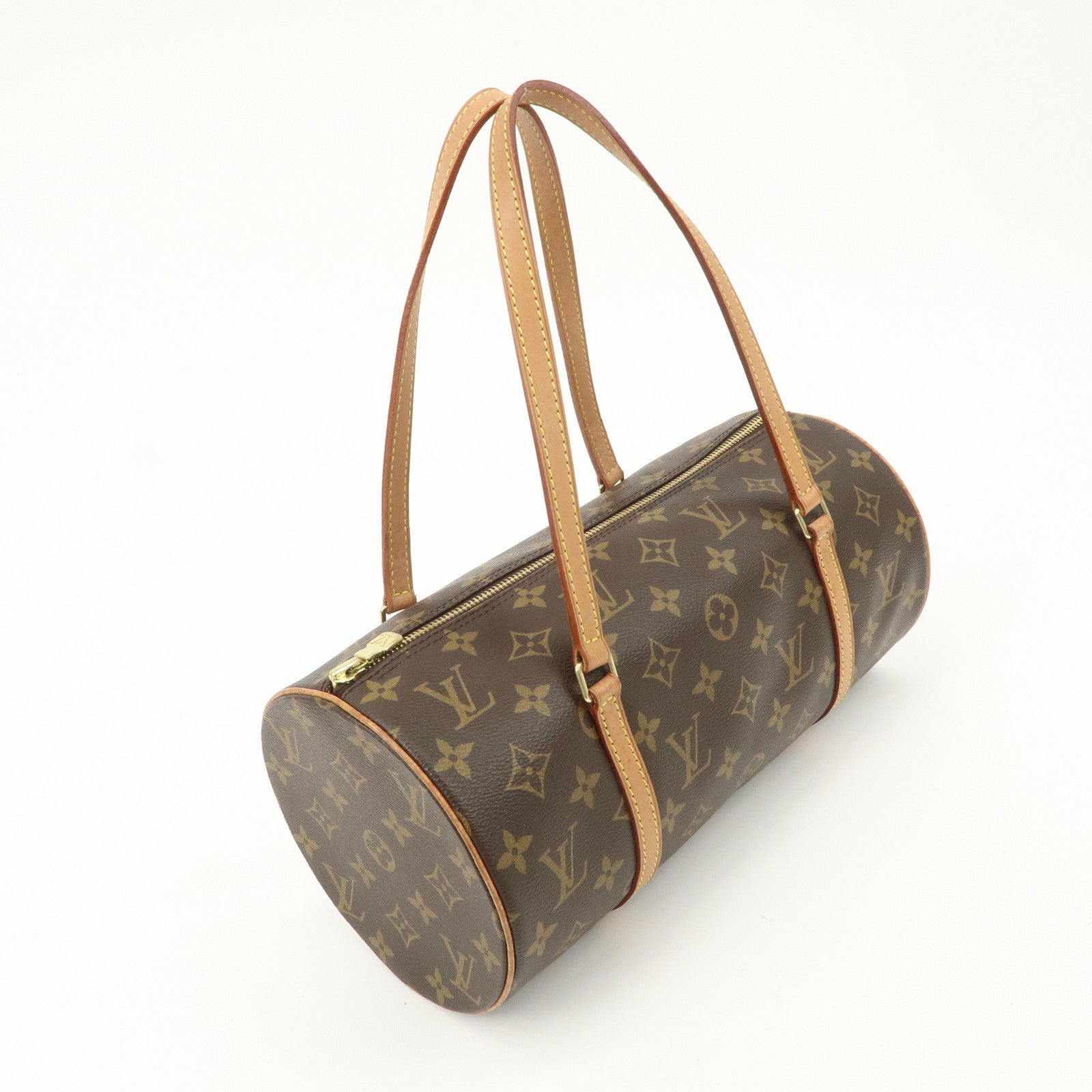 Louis Vuitton Monogram Papillon 30 Hand Bag New Style Brown M51385