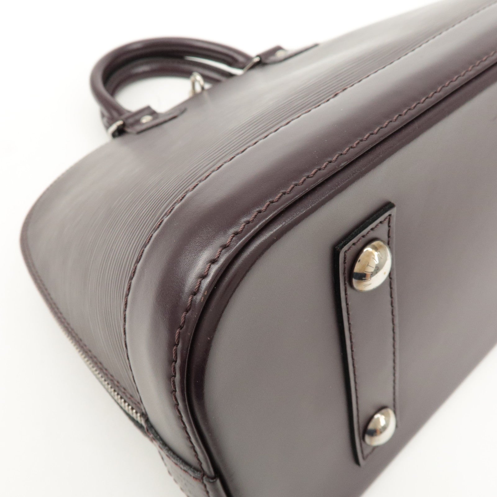 Louis Vuitton Epi Leather Alma PM Hand Bag Cassis M5280K Used