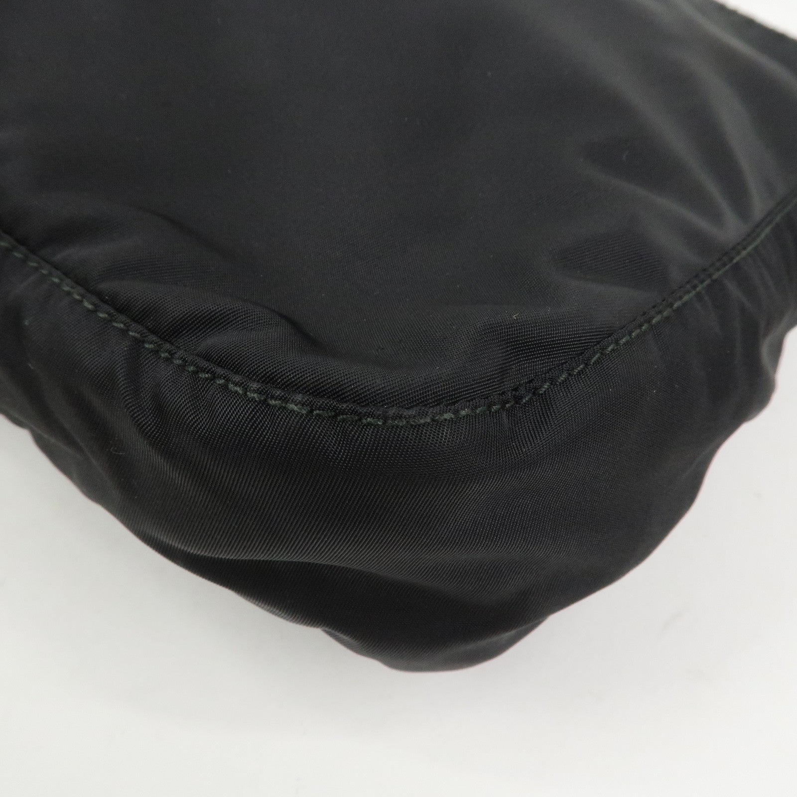 PRADA Triangle Logo Nylon Shoulder Bag Crossbody Bag Black 1BC421