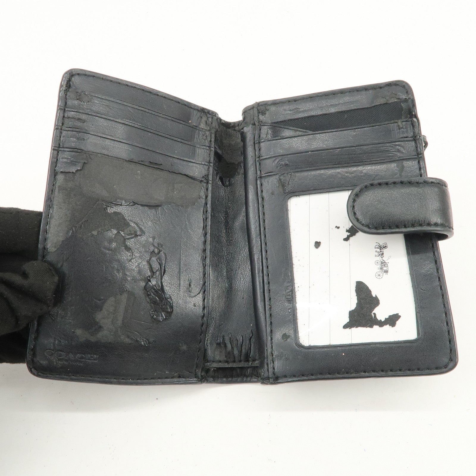 COACH Set of 5 Signature PVC Leather Compact Wallets Brown Red