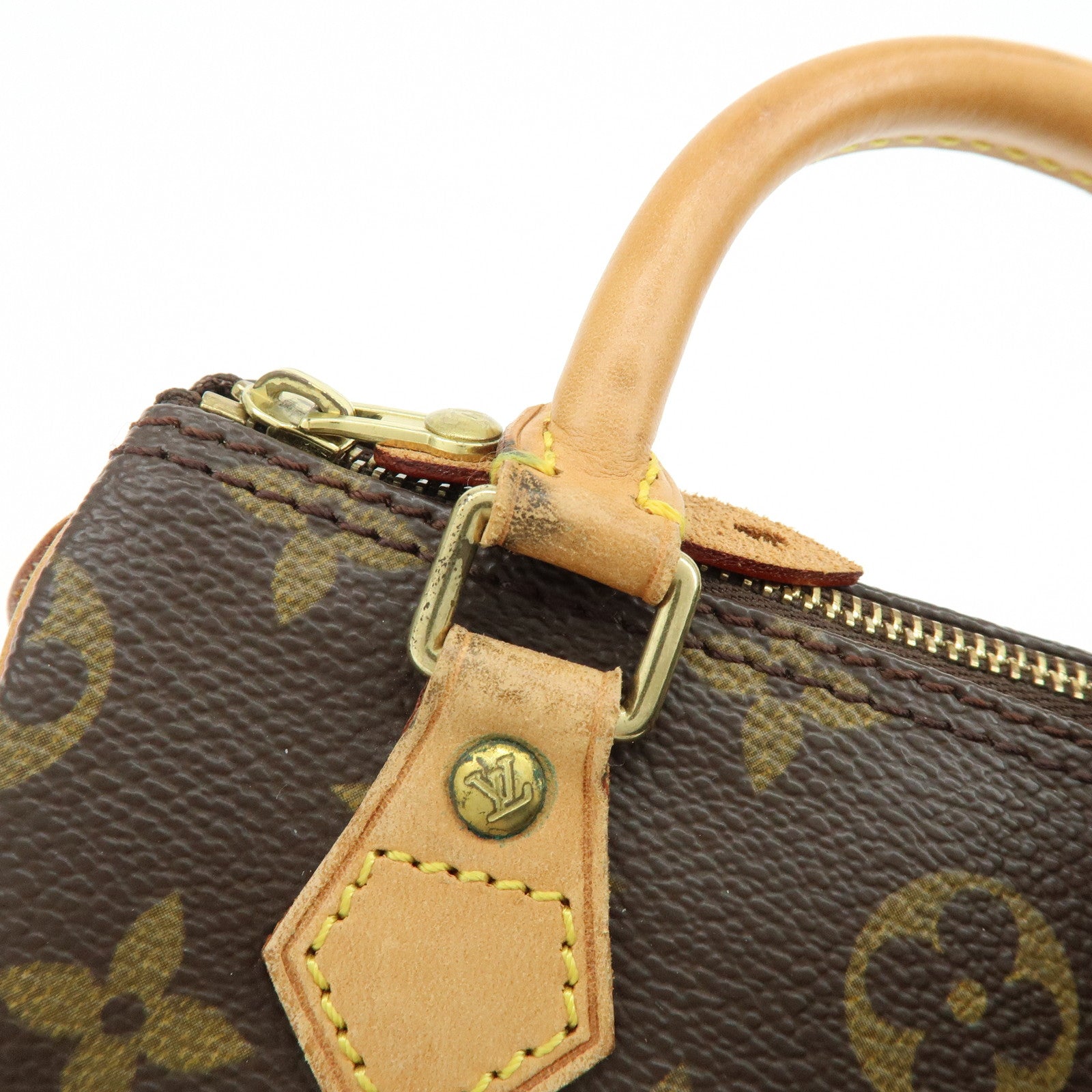 Louis Vuitton Monogram Mini Speedy Hand Bag Brown M41534