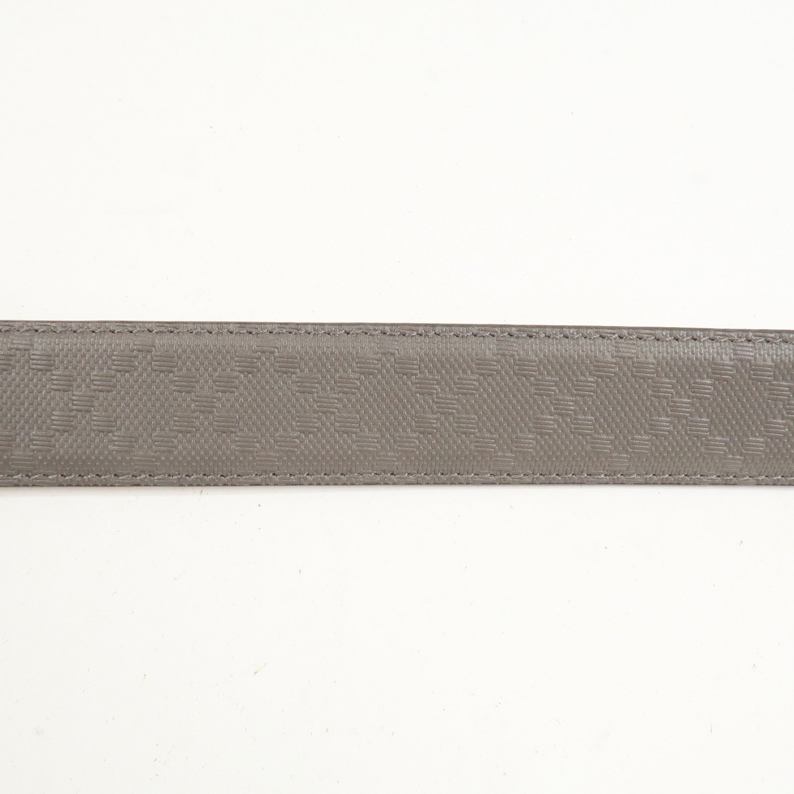 GUCCI Diamante GG Marmont Leather Belt 105/42 Gray 345658