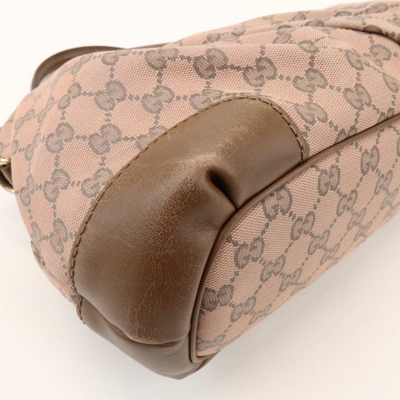 GUCCI Sukey Interlocking G GG Canvas Leather 2Way Bag Pink 247902