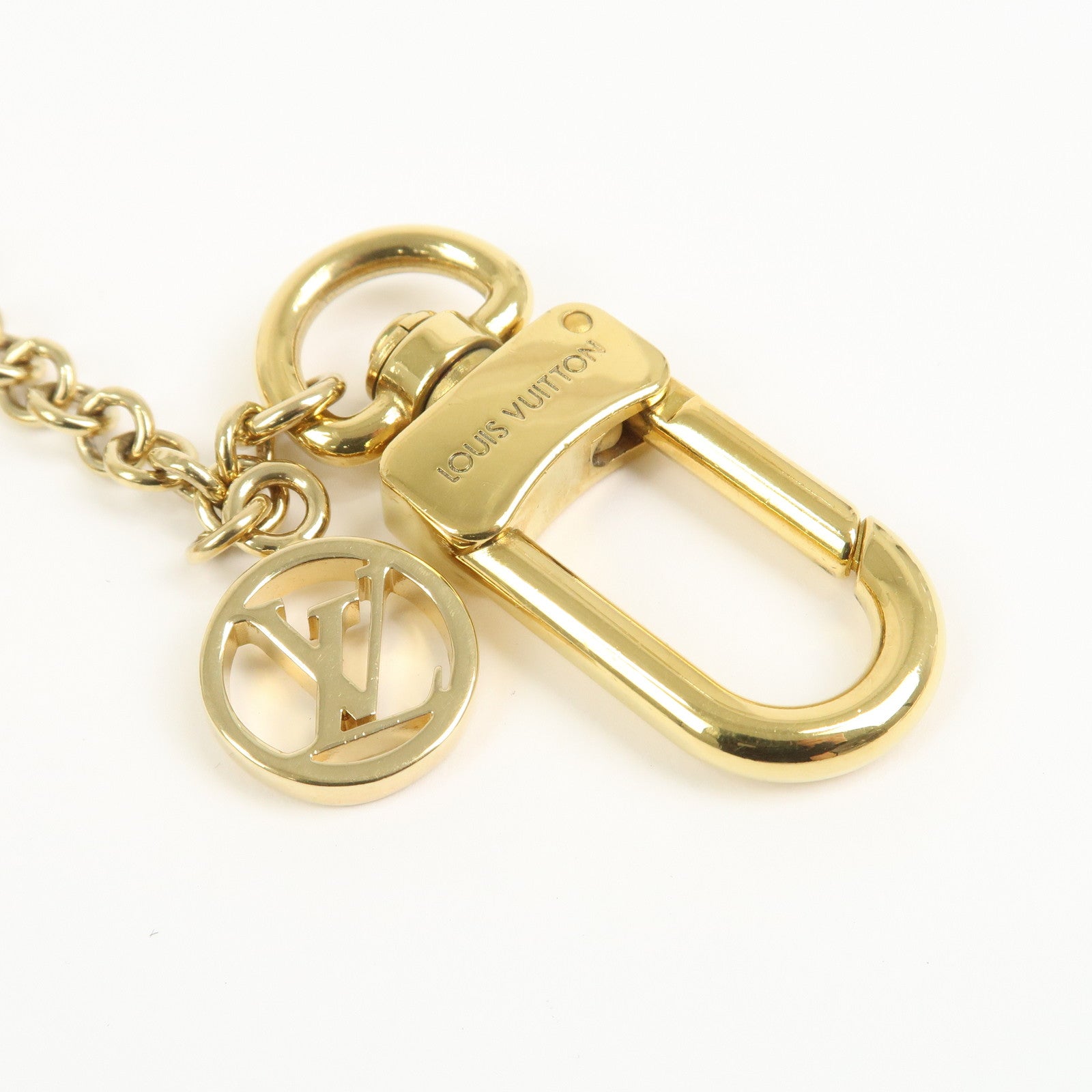 Louis Vuitton Porte Cles Chaine Flower Stripes Bracelet Gold M78612