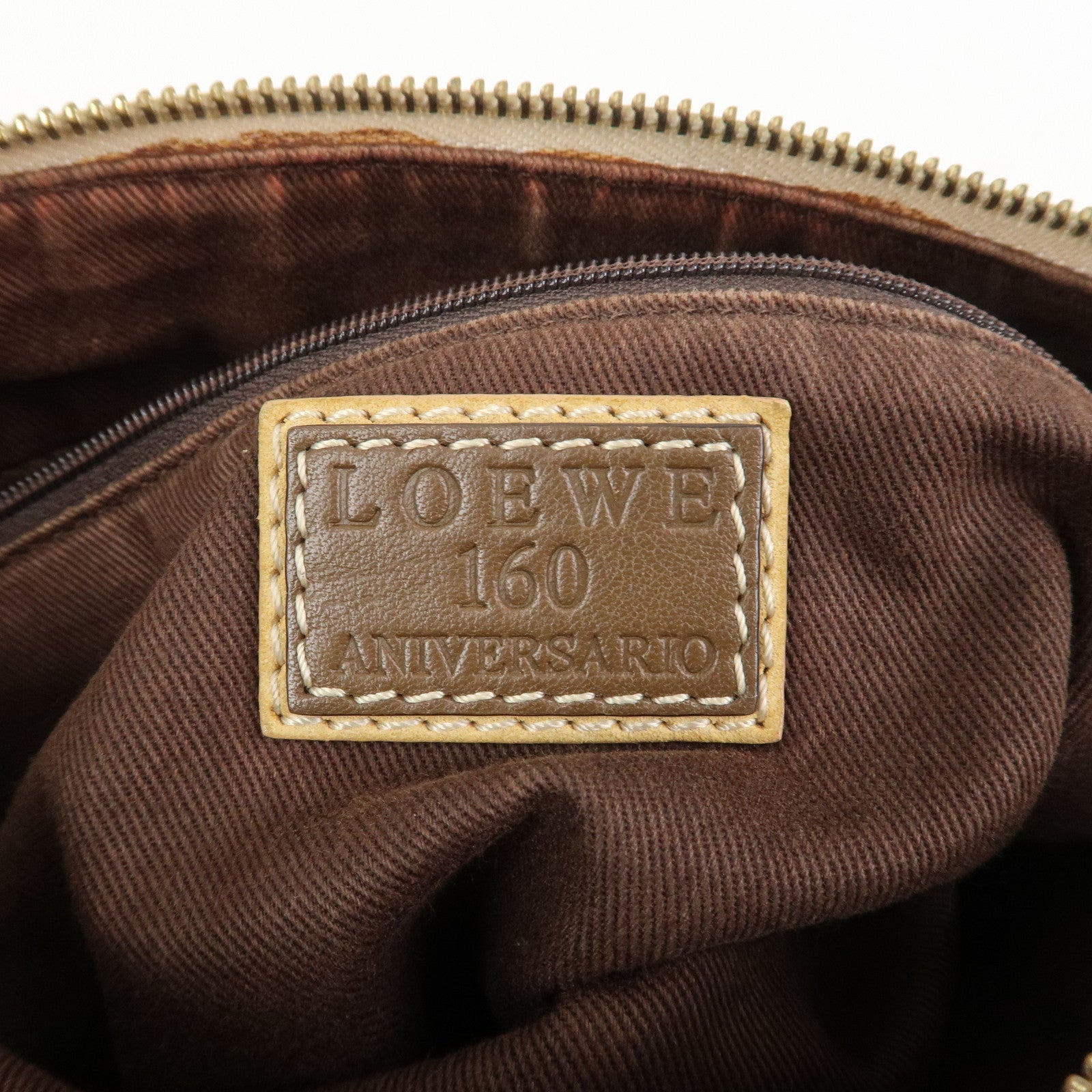 LOEWE Anagram Canvas Suede Leather 160th Anniversary Shoulder Bag