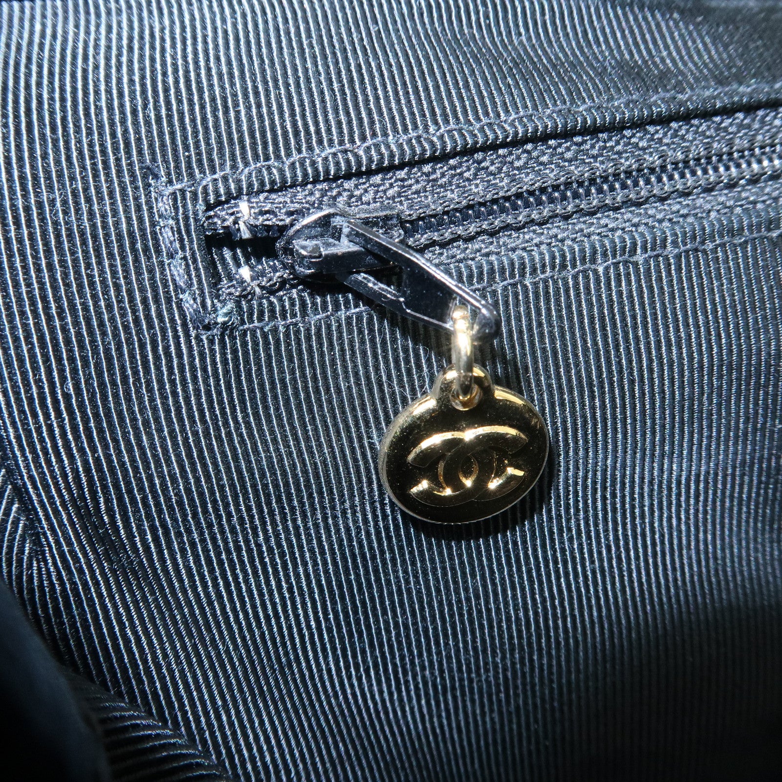 CHANEL COCO Mark Patent Leather Tote Bag Shoulder Bag Black Used