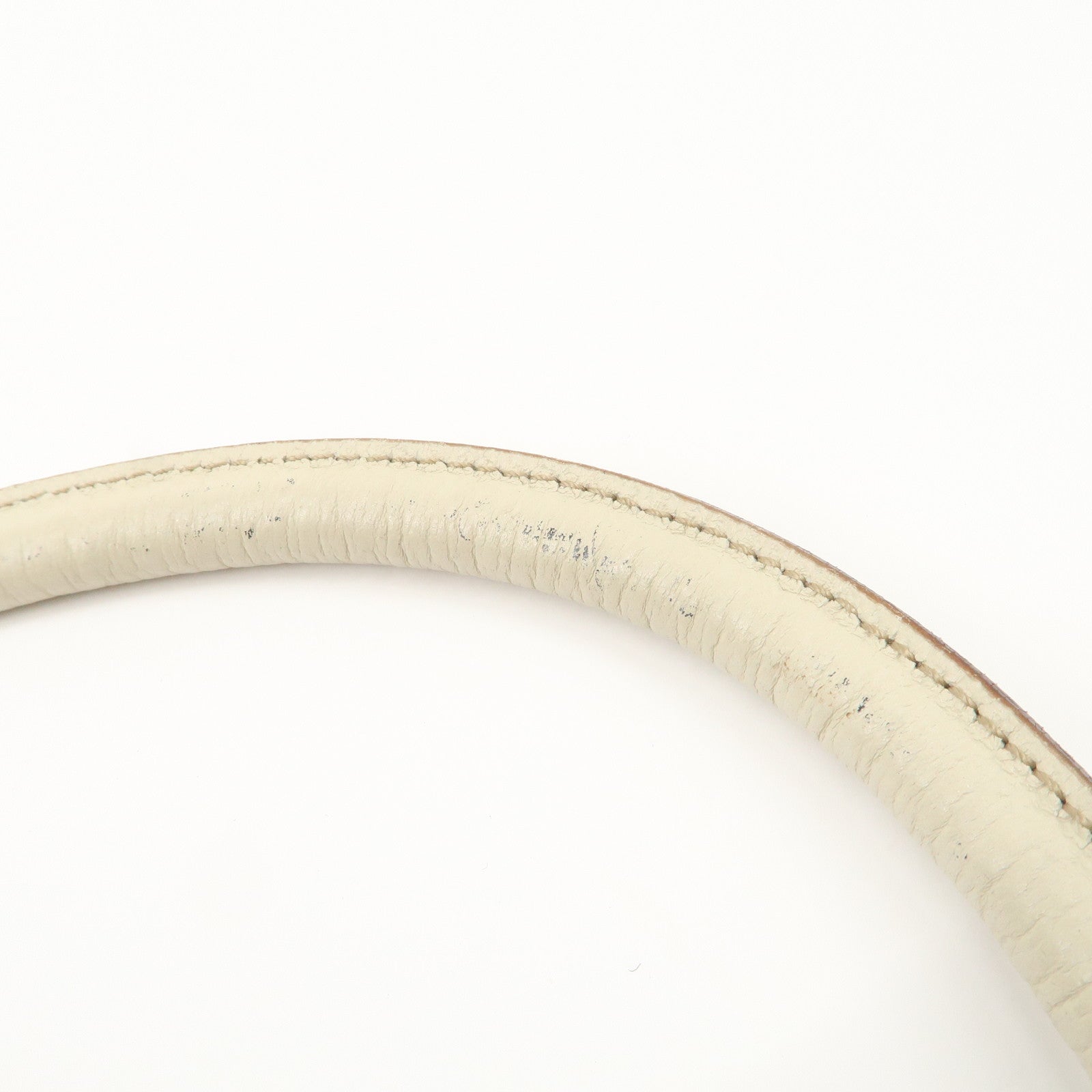 GUCCI Abbey GG Canvas Leather Shoulder Bag Beige Ivory Gold HDW 130939 Used