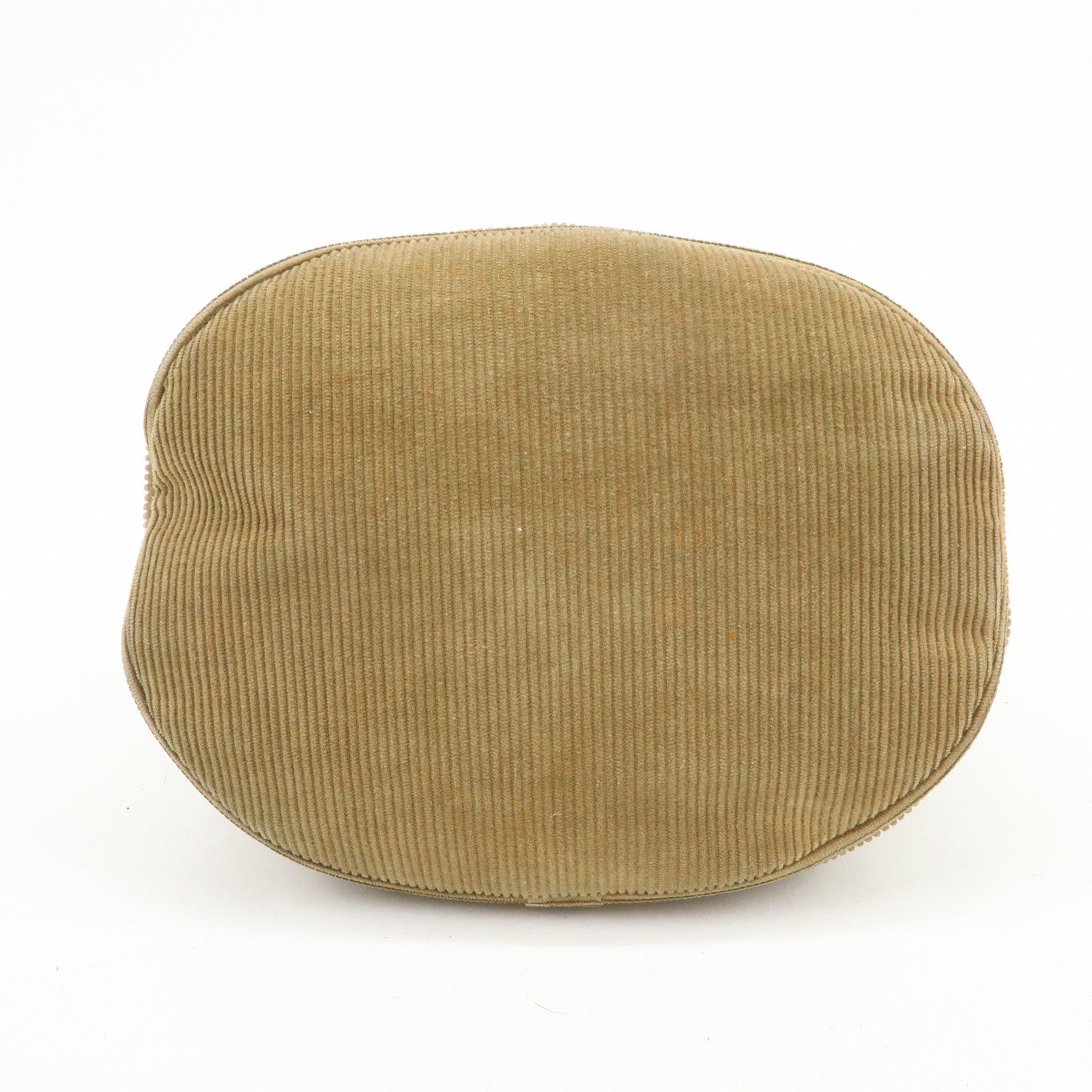 FENDI Corduroy Leather Shoulder Bag Hand Bag Brown 26778