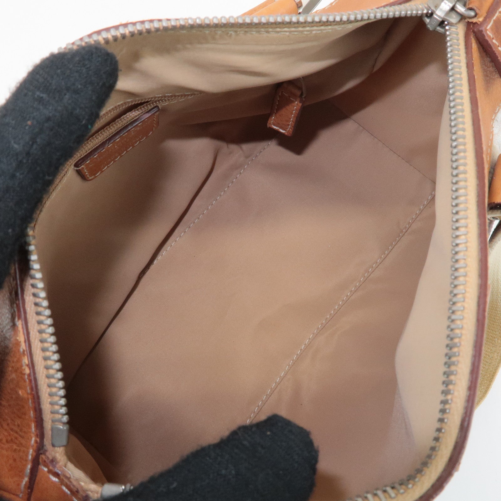 Christian Dior Trotter Canvas Leather Mini Boston Bag White Brown