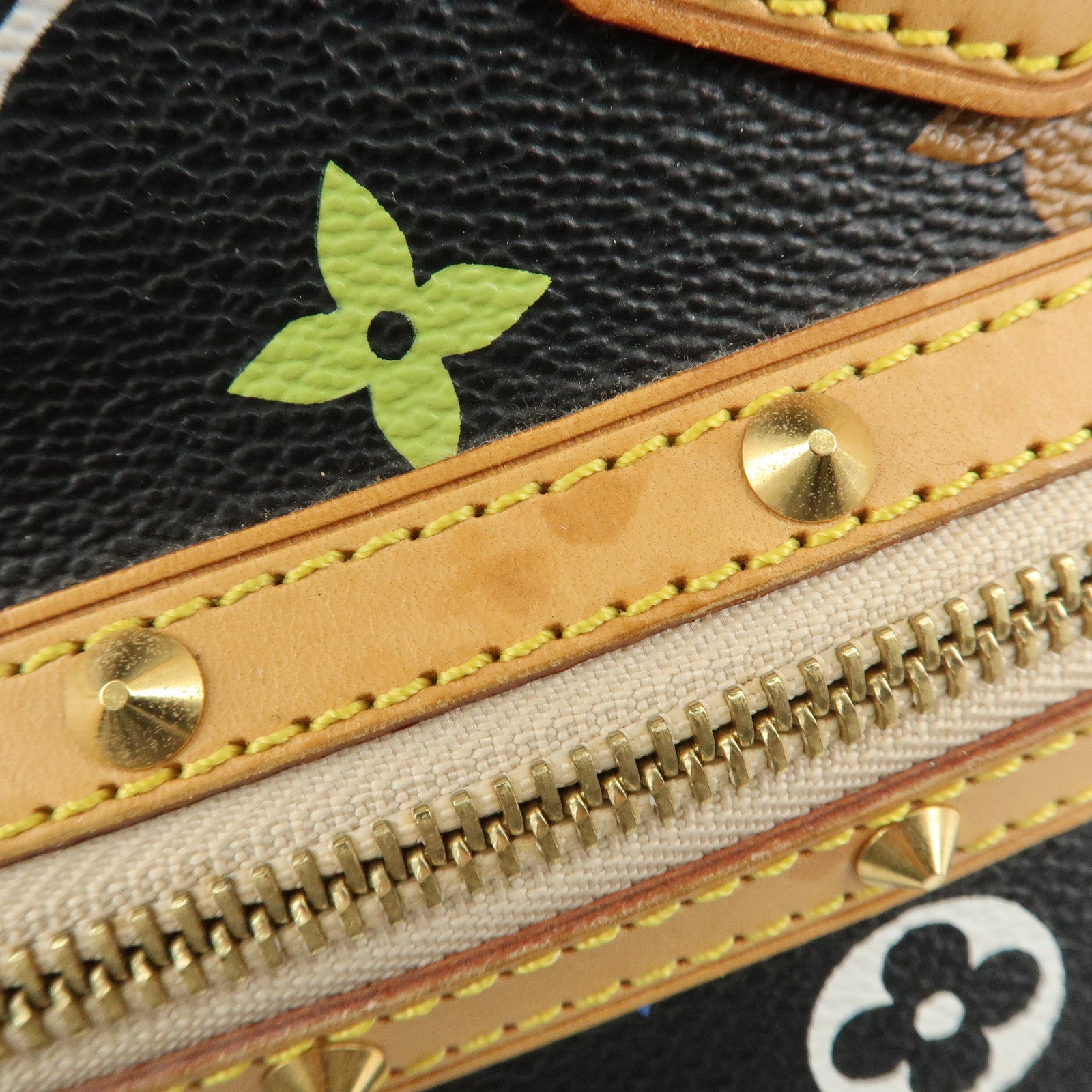 Louis Vuitton Monogram Multicolor Alma Hand Bag Noir M92646 Used