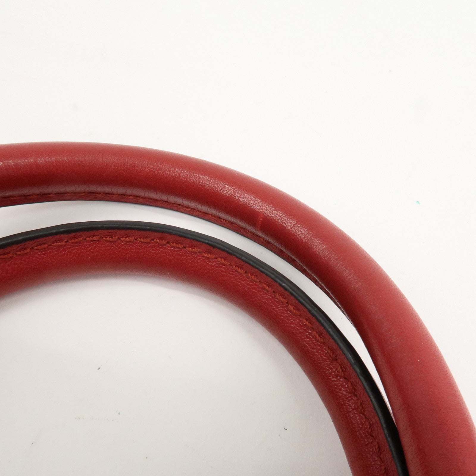 LOEWE Anagram Leather Suede Amazona 28 Hand Bag Orange Red