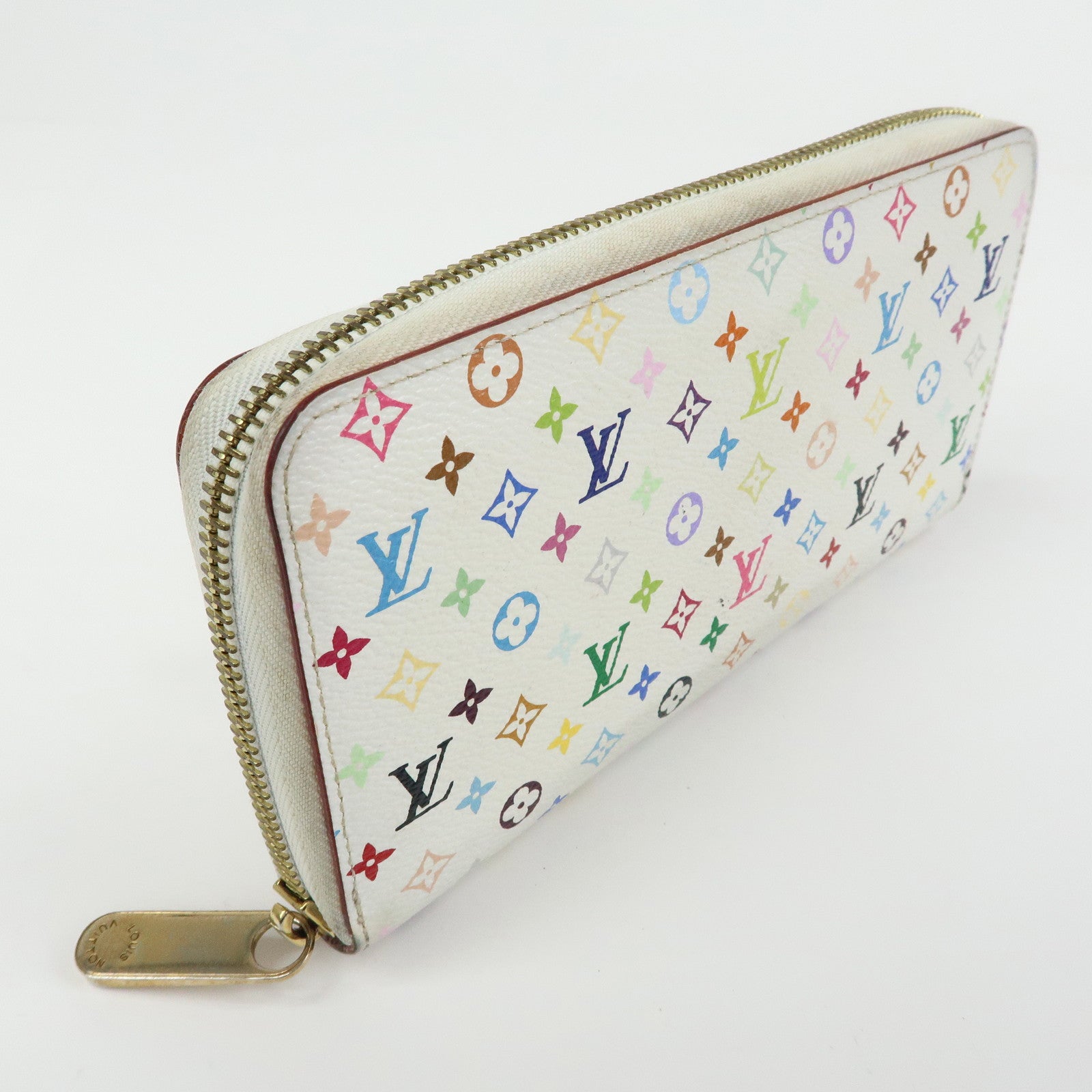 Louis Vuitton Monogram Multicolor Round Zippy Wallet Blanc M60241