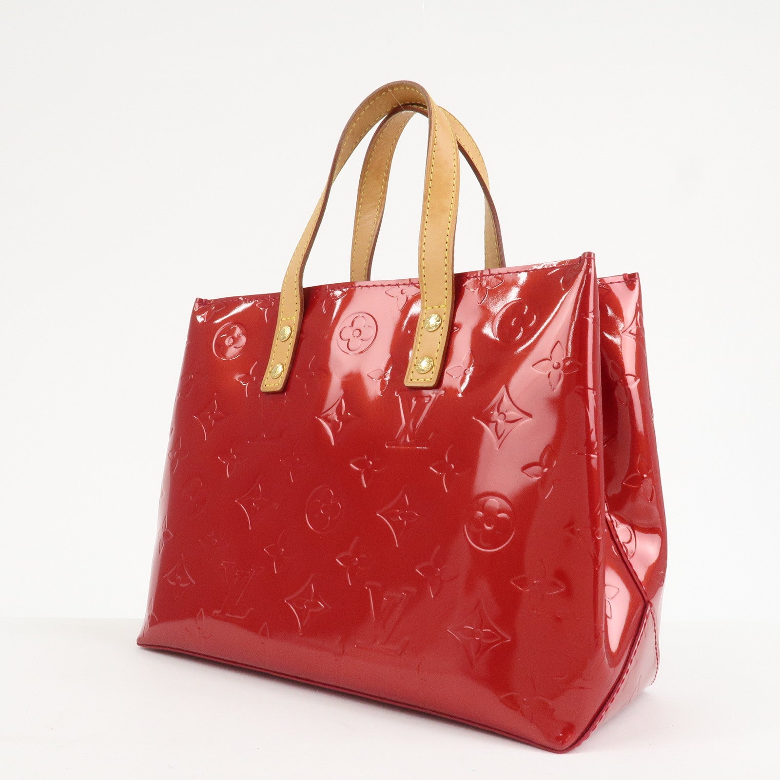 Louis Vuitton Monogram Vernis Lead PM Hand Bag Red M91990