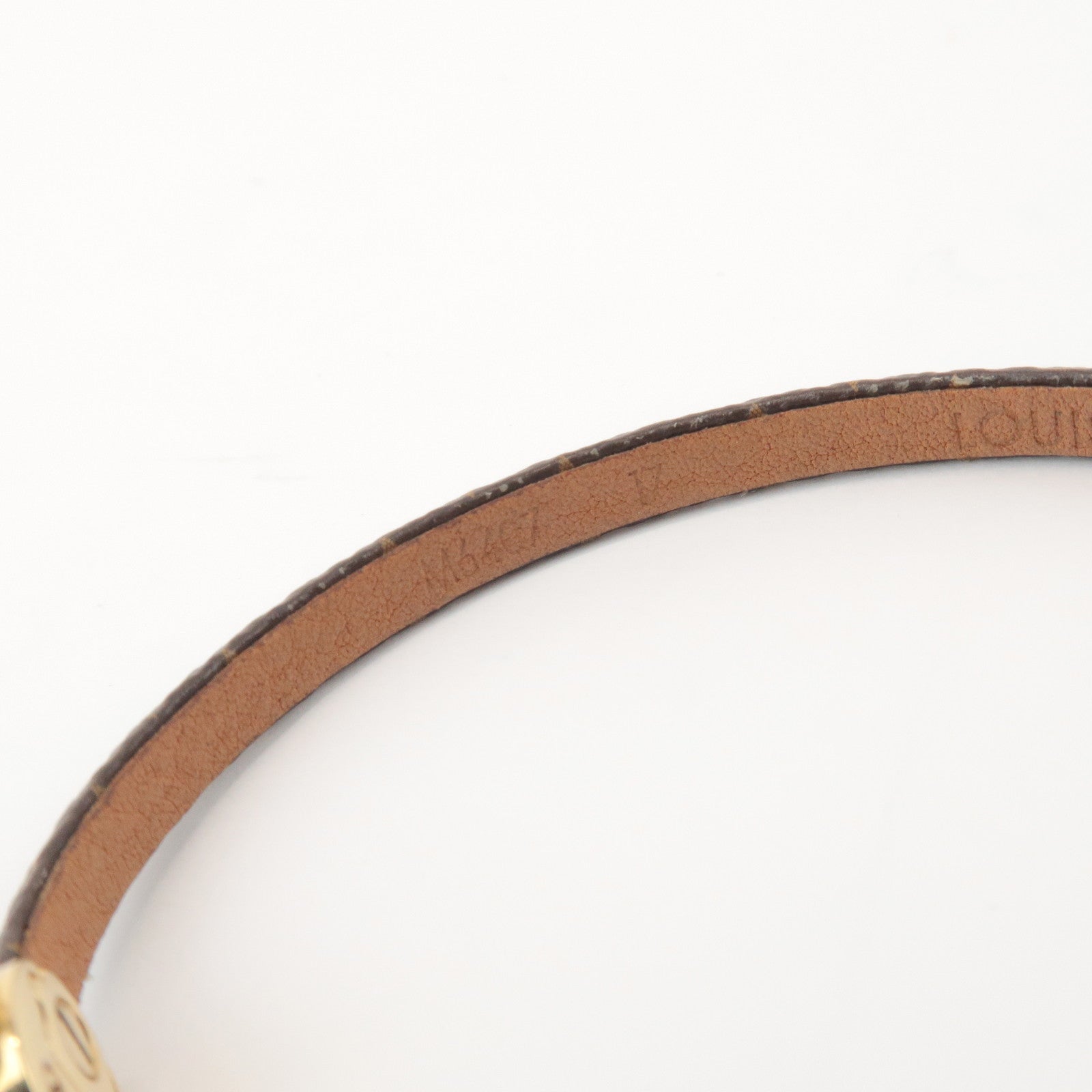 Louis Vuitton Monogram Historic Mini Bracelet Size 17 Brown M6407F