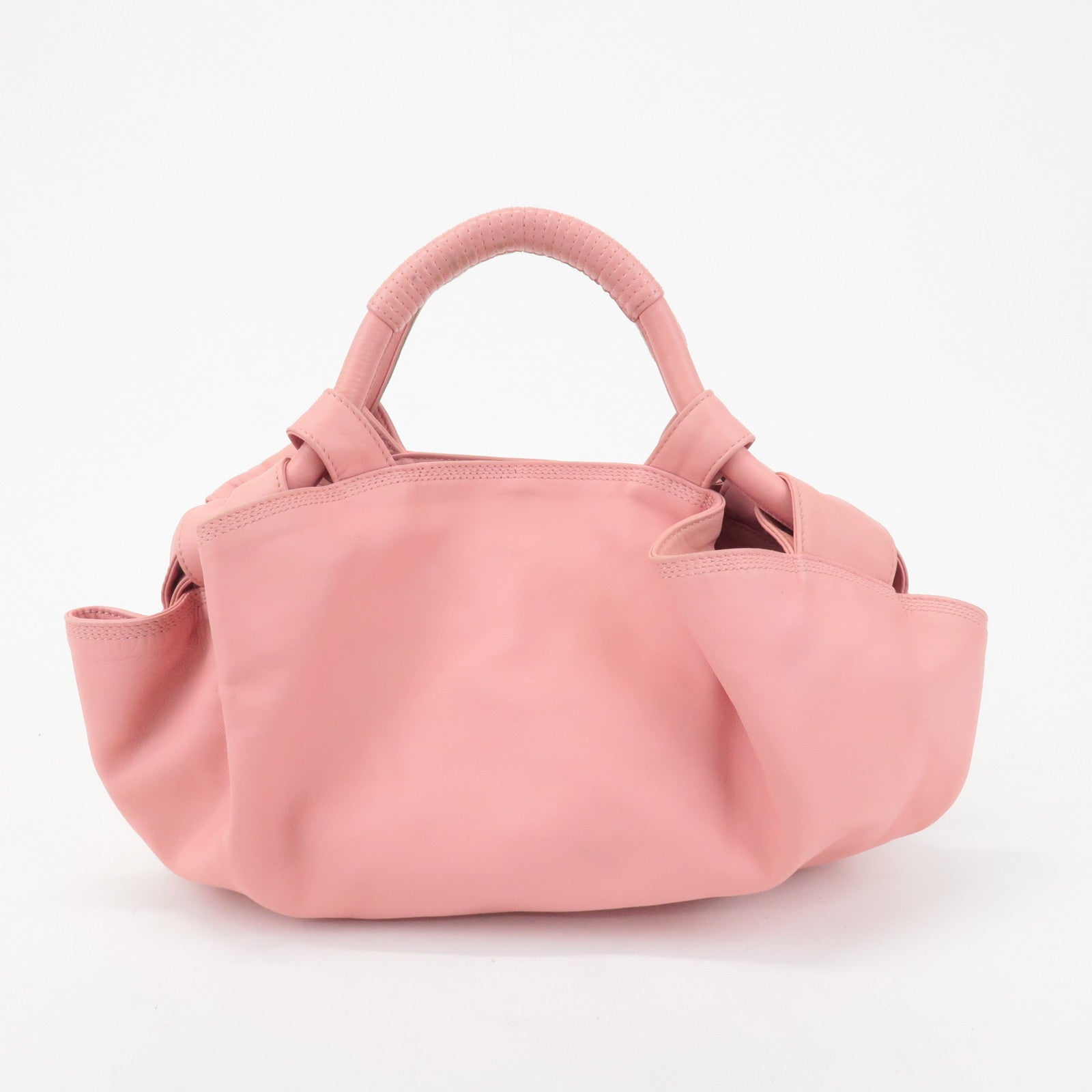 LOEWE Anagram Leather Nappa Aire Shoulder Hand Bag Pink Used