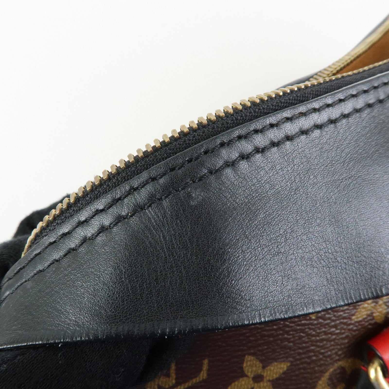 Louis Vuitton Monogram Tuileries Tote 2Way Bag Brown Red M41454