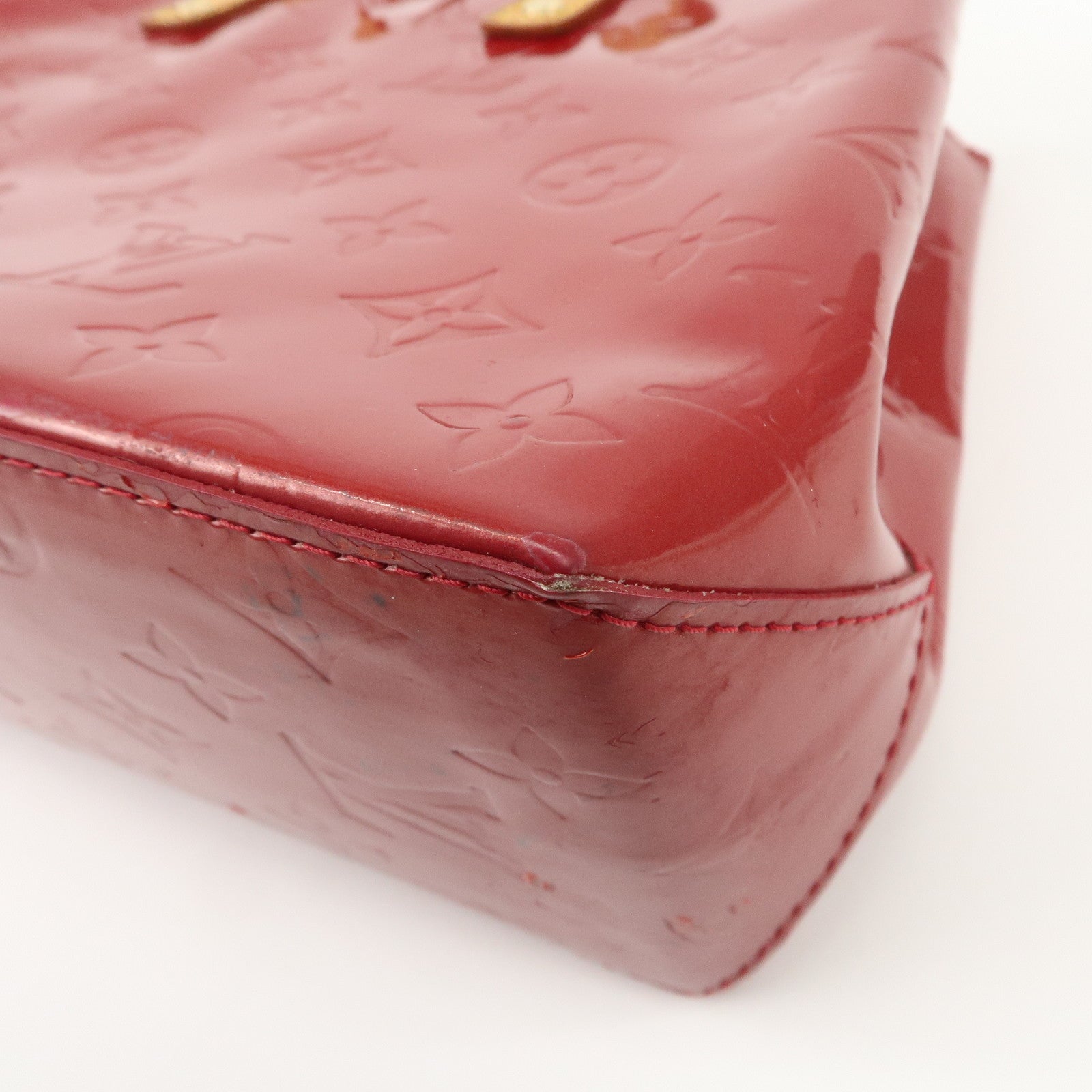 Louis Vuitton Monogram Vernis Lead PM Hand Bag Red M91990
