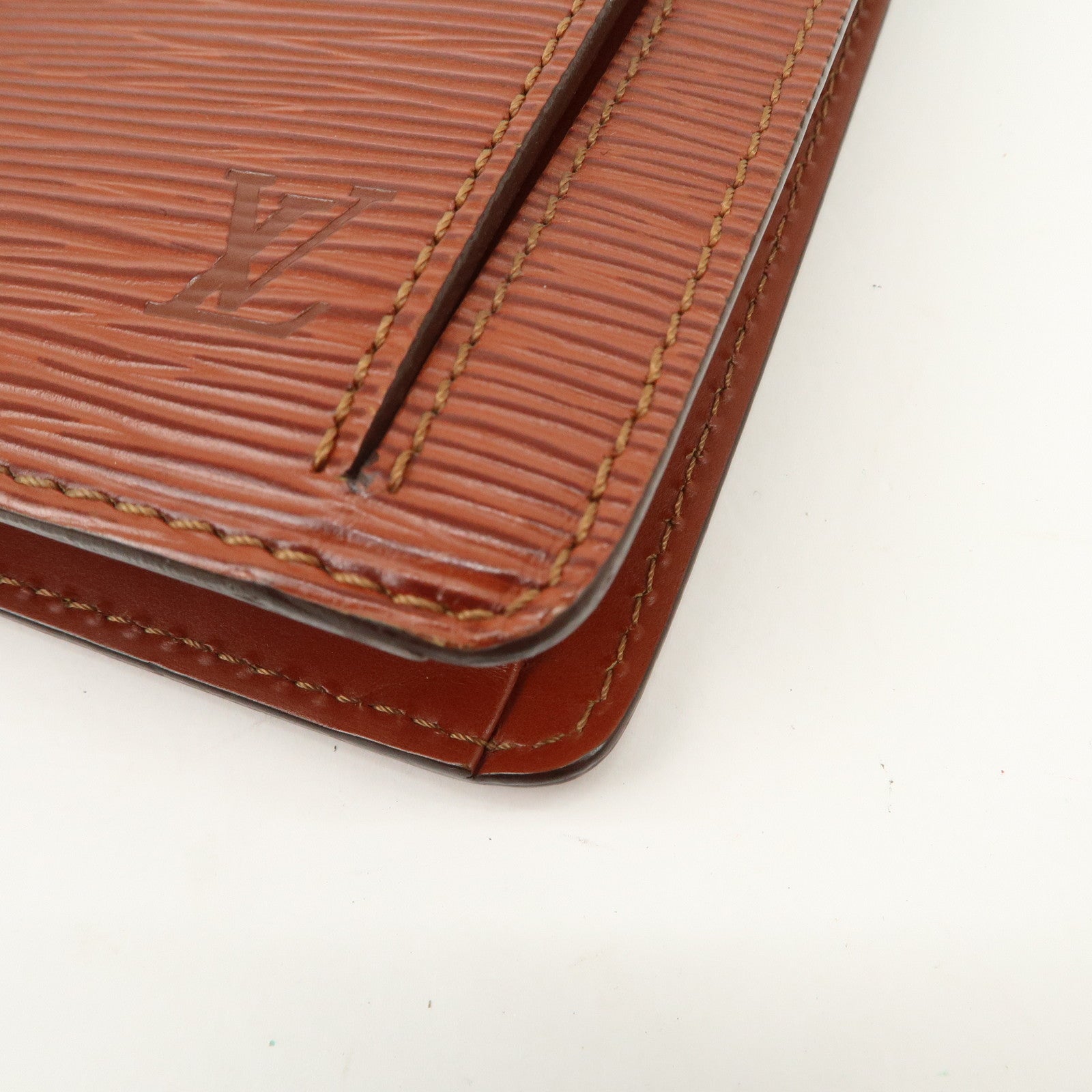 Louis Vuitton Epi Sellier Dragonne Clutch Bag Kenya Brown M52618