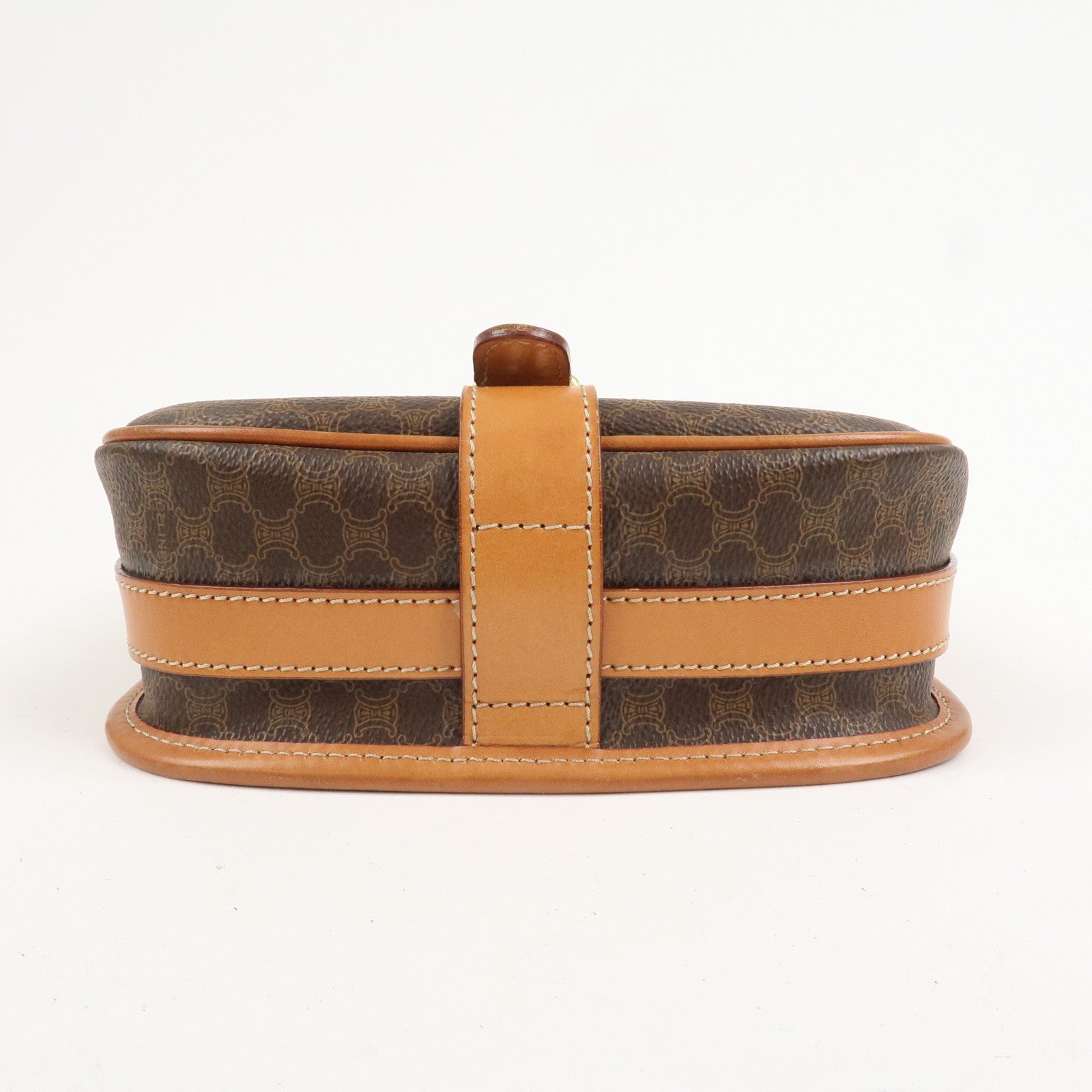 CELINE Macadam PVC Leather Shoulder Bag Brown