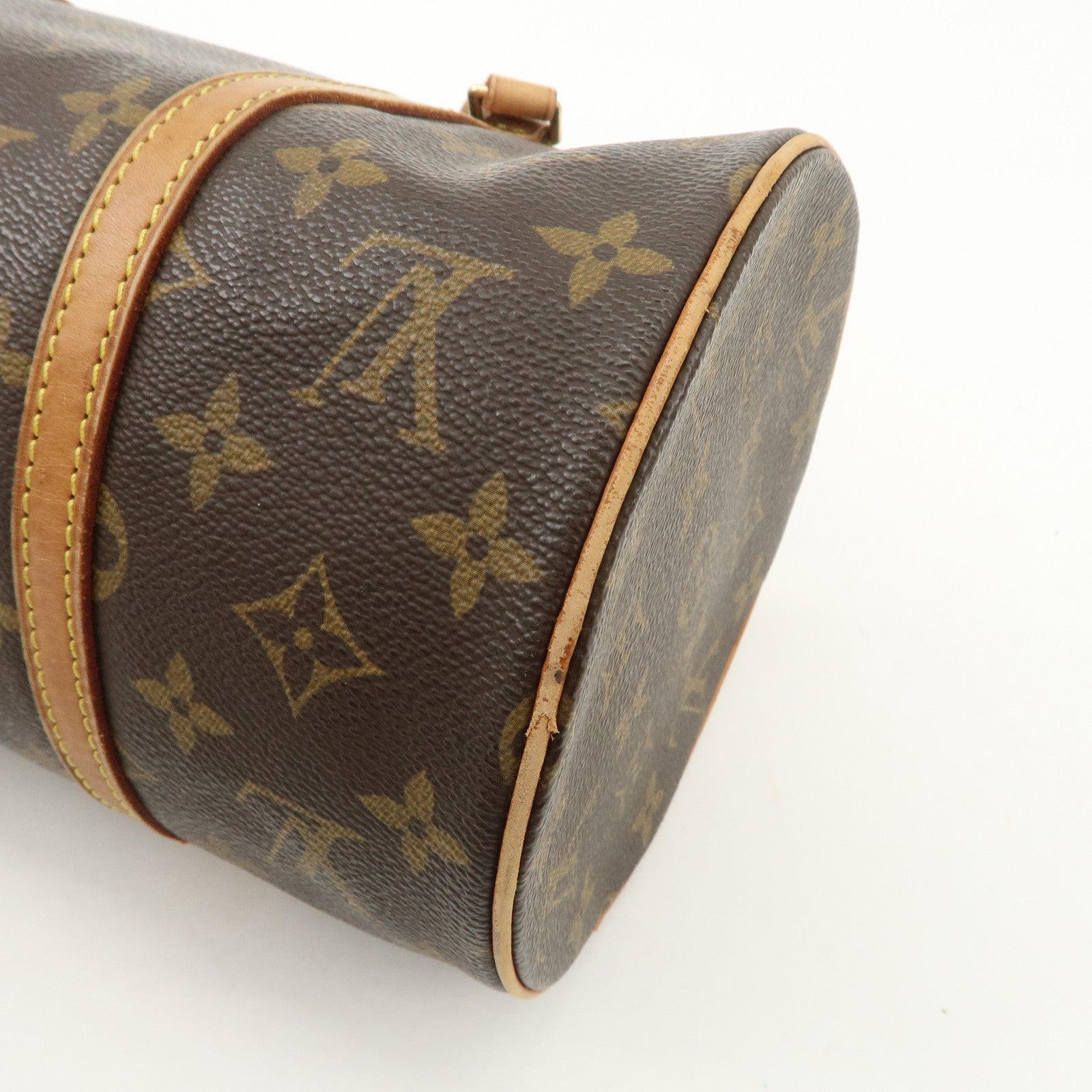 Louis Vuitton Monogram Papillon 30 Hand Bag New Style Brown M51385 Used