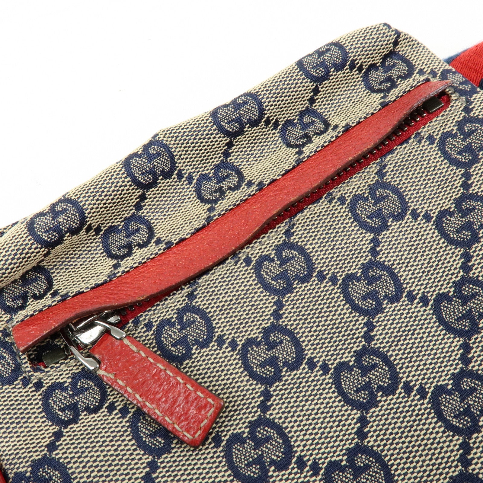 GUCCI Sherry GG Canvas Leather Waist Bag Crossbody Bag 28566