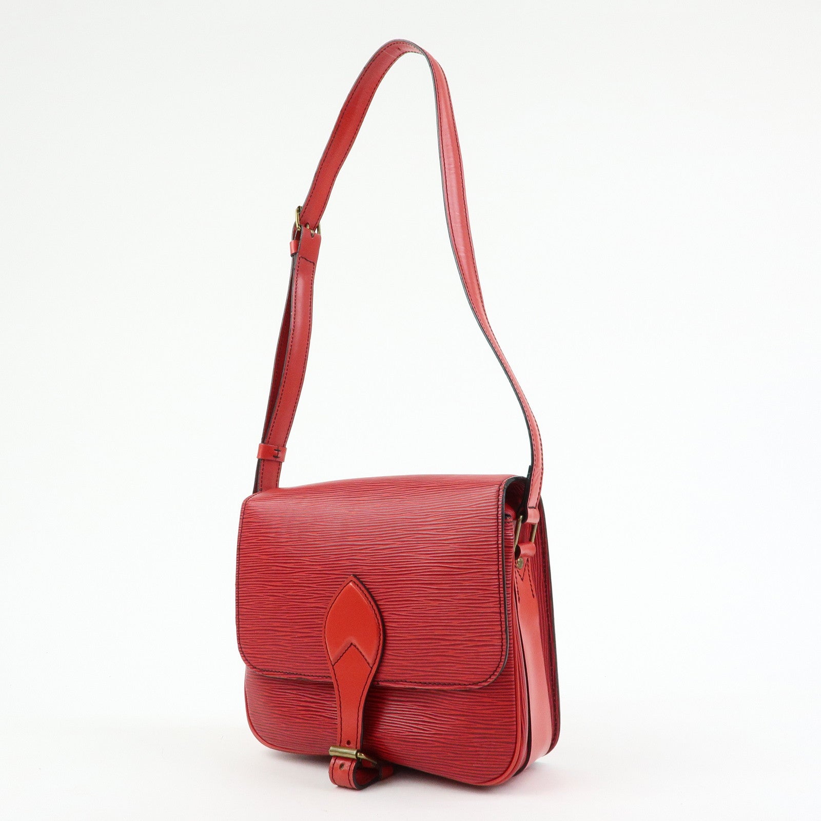 Louis Vuitton Cartouchiere Epi Leather Shoulder Bag Red M52247