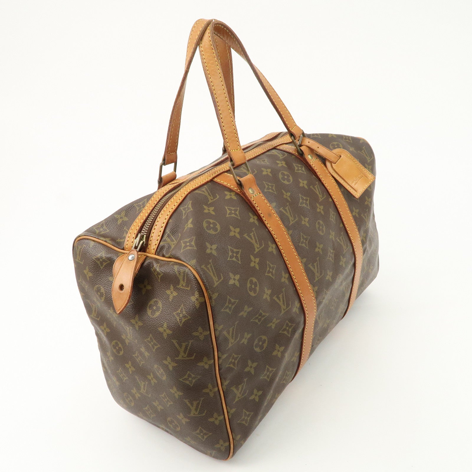 Louis Vuitton Monogram Sac Souple 45 Boston Bag Brown M41624 Used