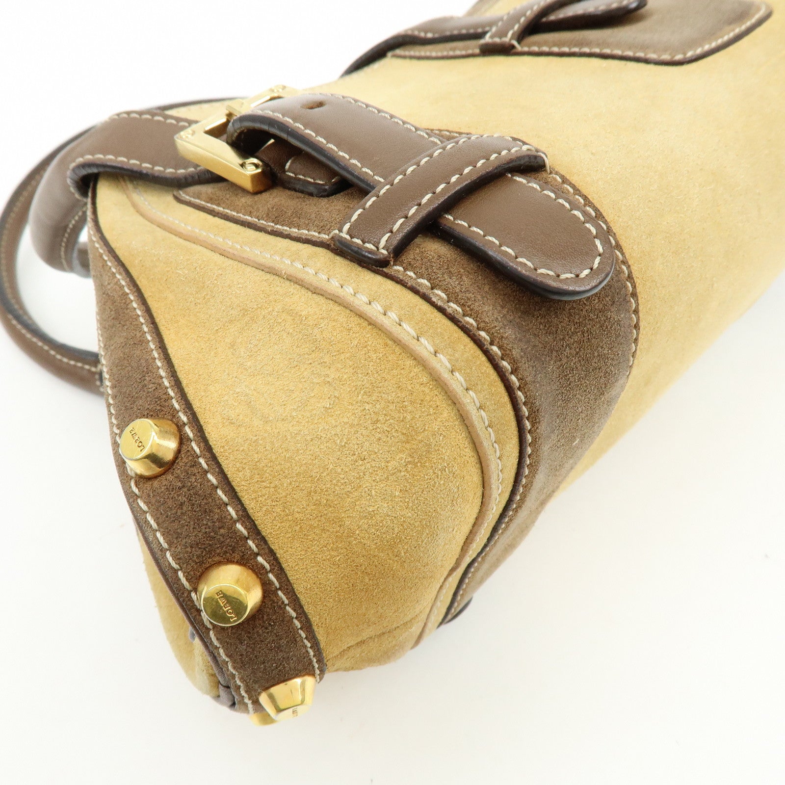 LOEWE Senda Suede Leather Shoulder Hand Bag 160ANIVERSARIO Brown