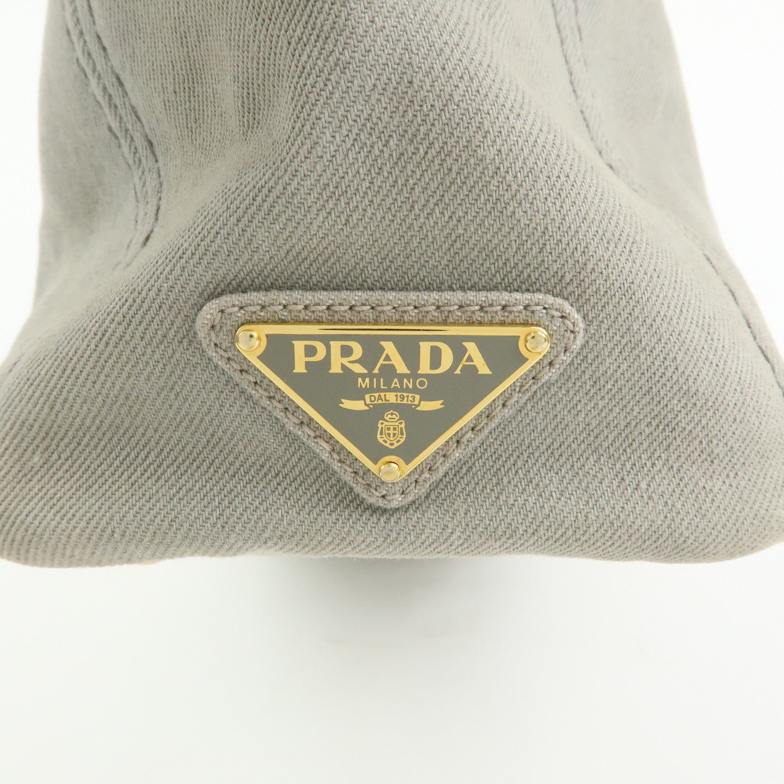 PRADA Canapa Canvas 2Way Bag Hand Bag Shoulder Bag Gray BN2069