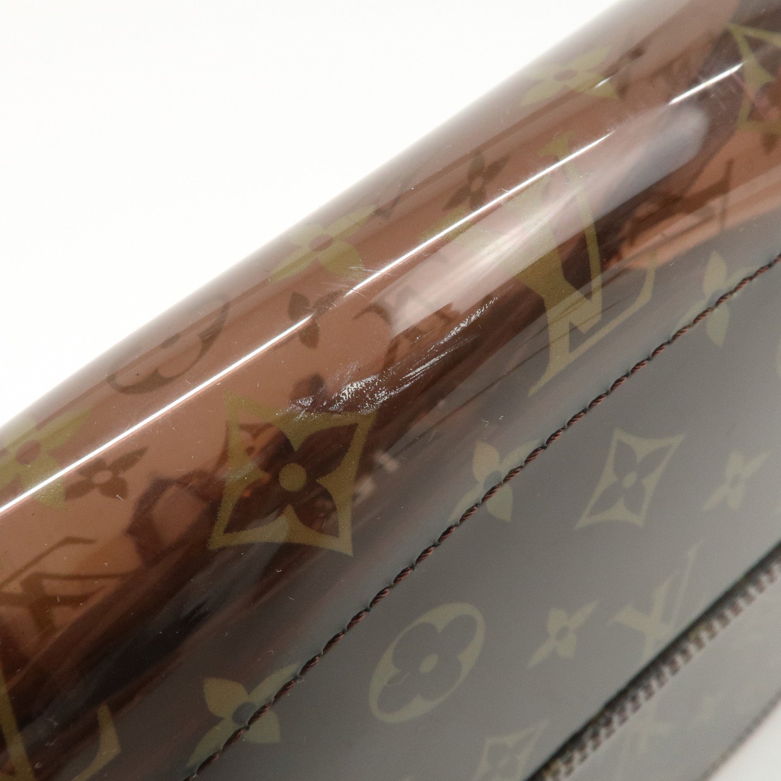 Louis Vuitton Monogram Cabas Cruise Vinyl Tote Bag Brown M50500 Used