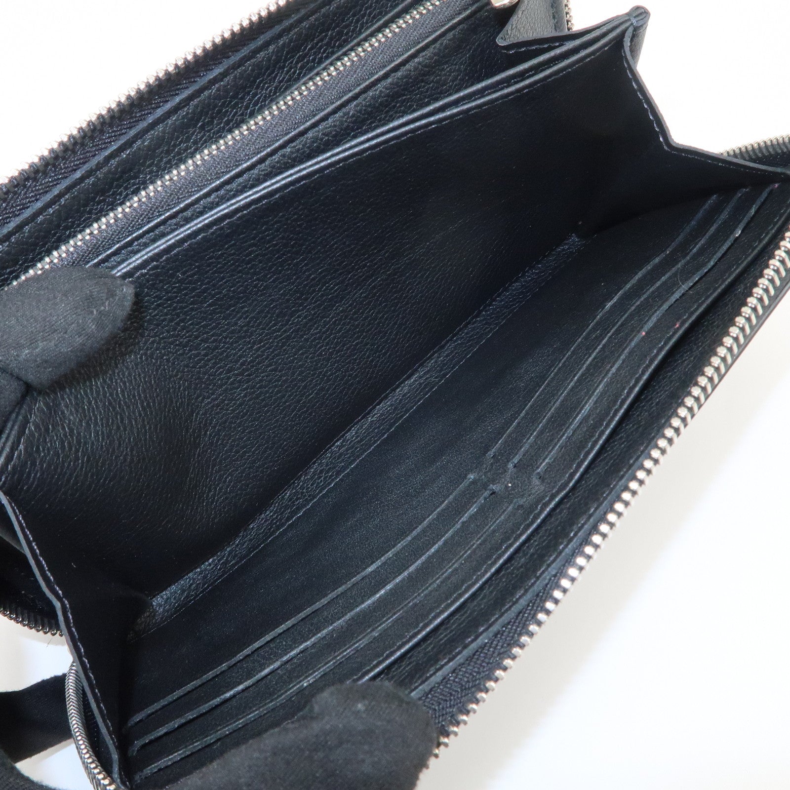 Louis Vuitton Lockme Leather Round Zippy Long Wallet Noir M62622