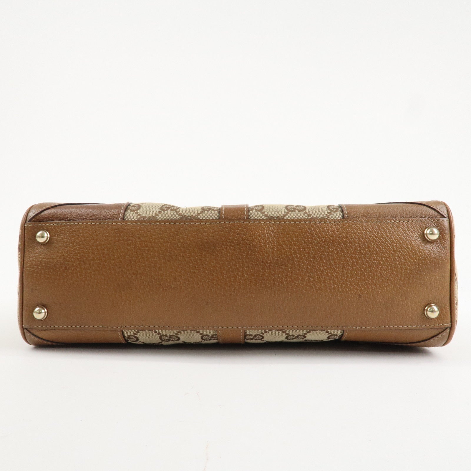 GUCCI New Jackie GG Canvas Leather Shoulder Bag Brown 124407 Used