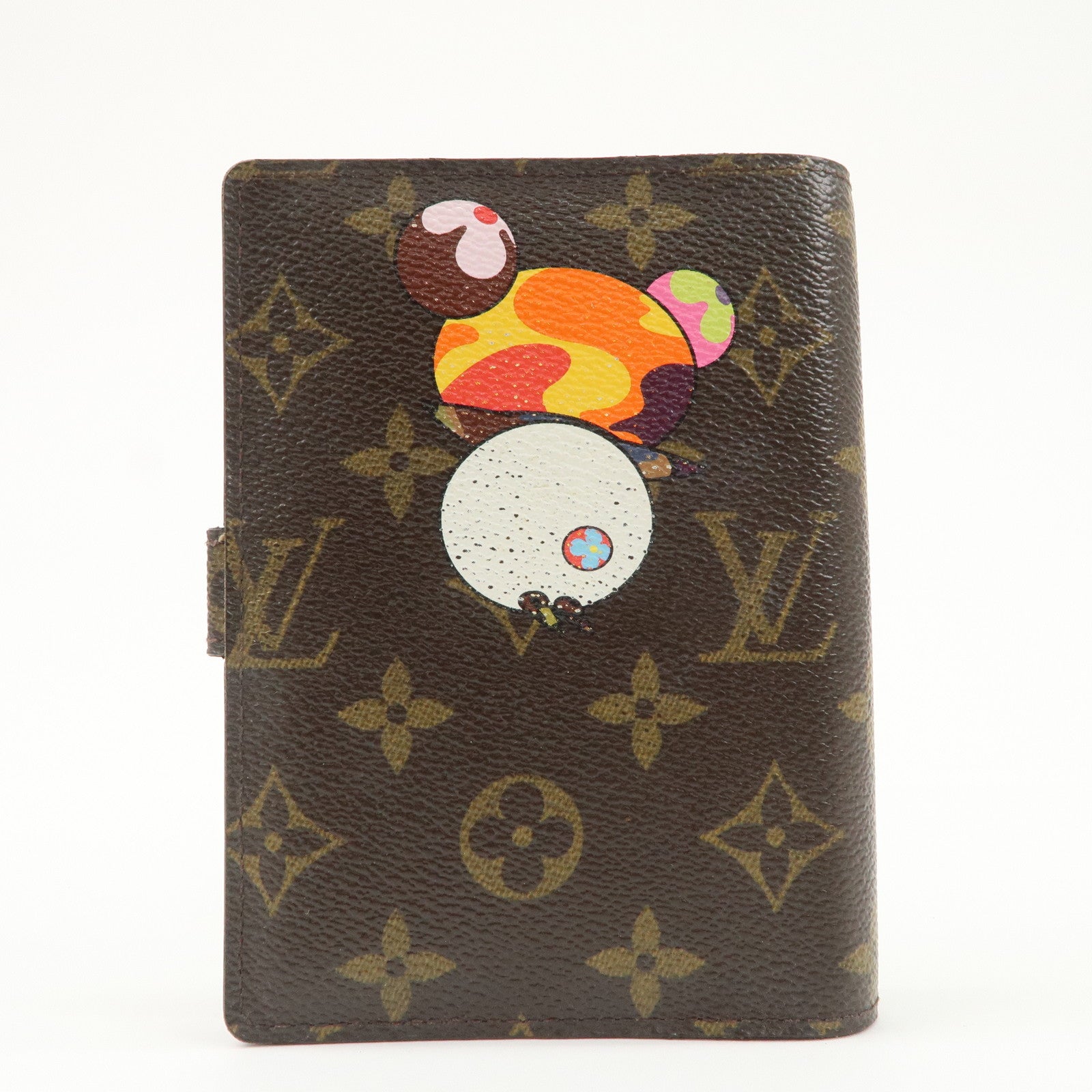 Louis Vuitton Monogram Panda Agenda PM Planner Cover Brown R20011 Used