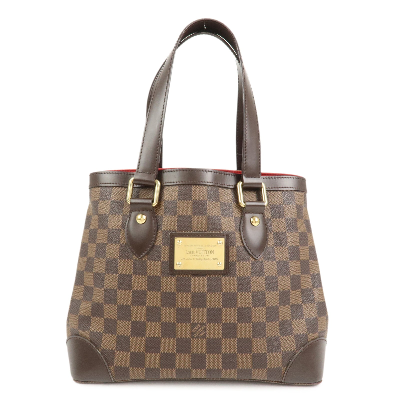Louis Vuitton Damier Ebene Hampstead PM Hand Bag Tote Bag N51205