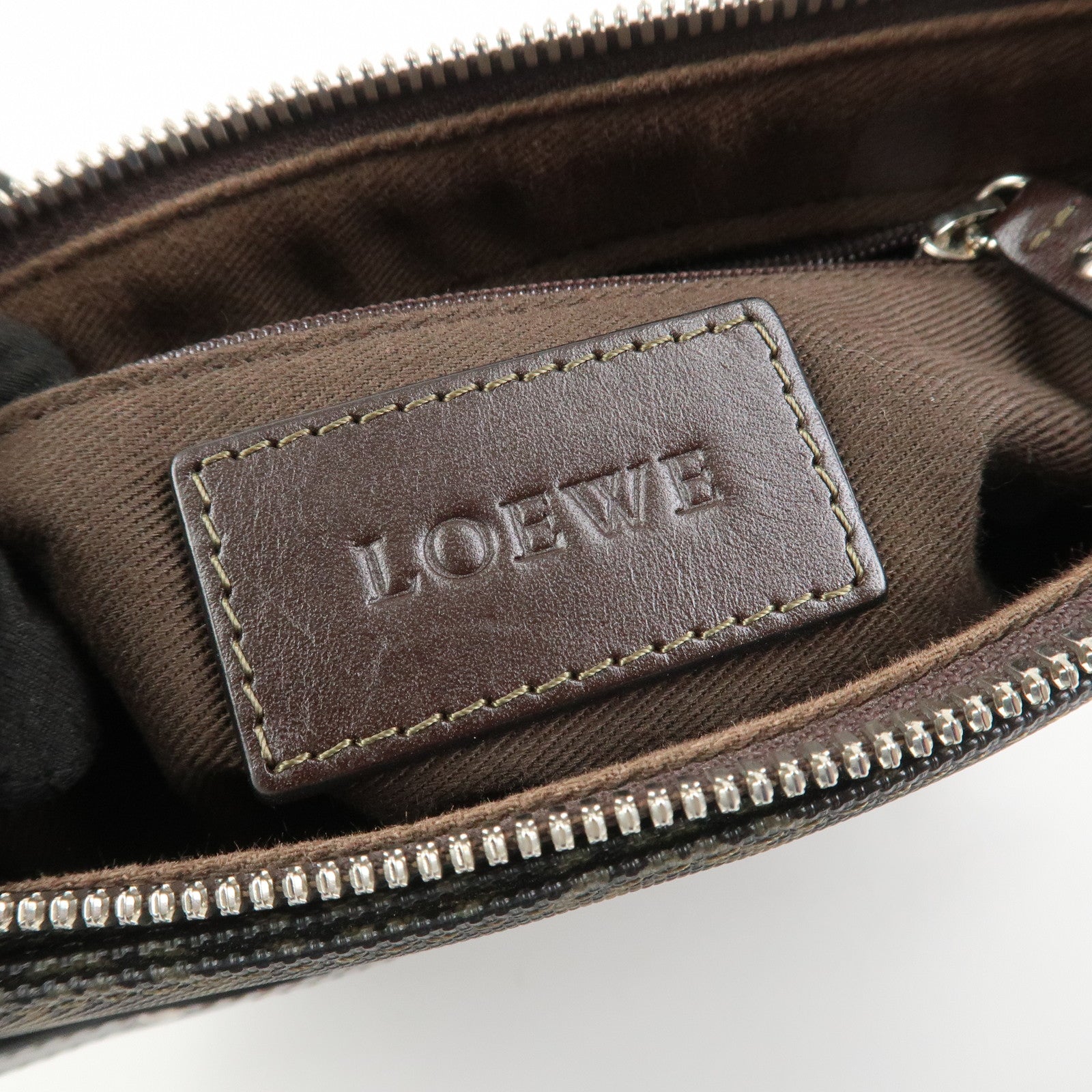 LOEWE Repeat Anagram Logo PVC Leather Shoulder Bag Crossbody Bag