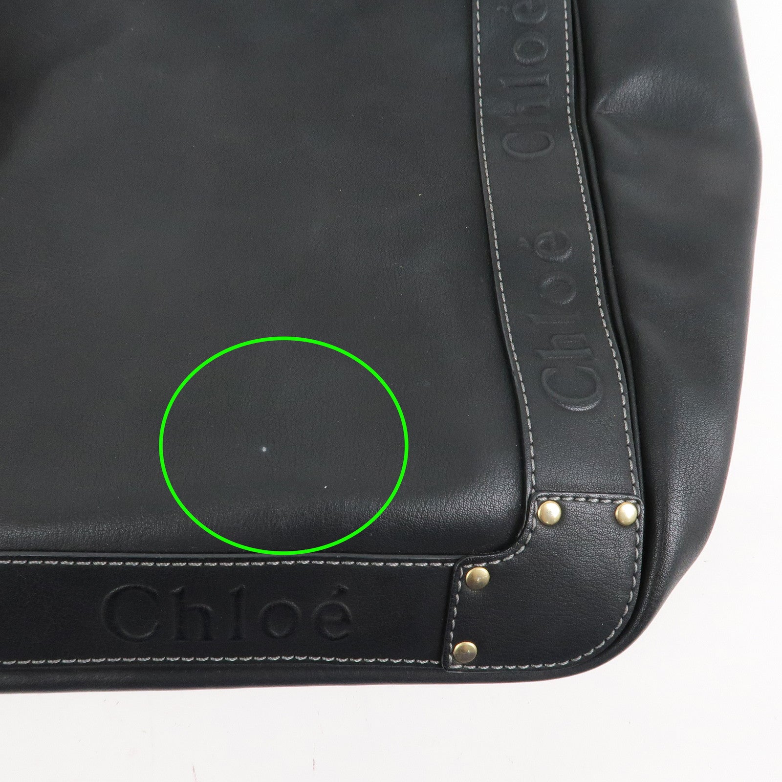 Chloe Eden Leather Tassel Shoulder Bag Hand Bag Black