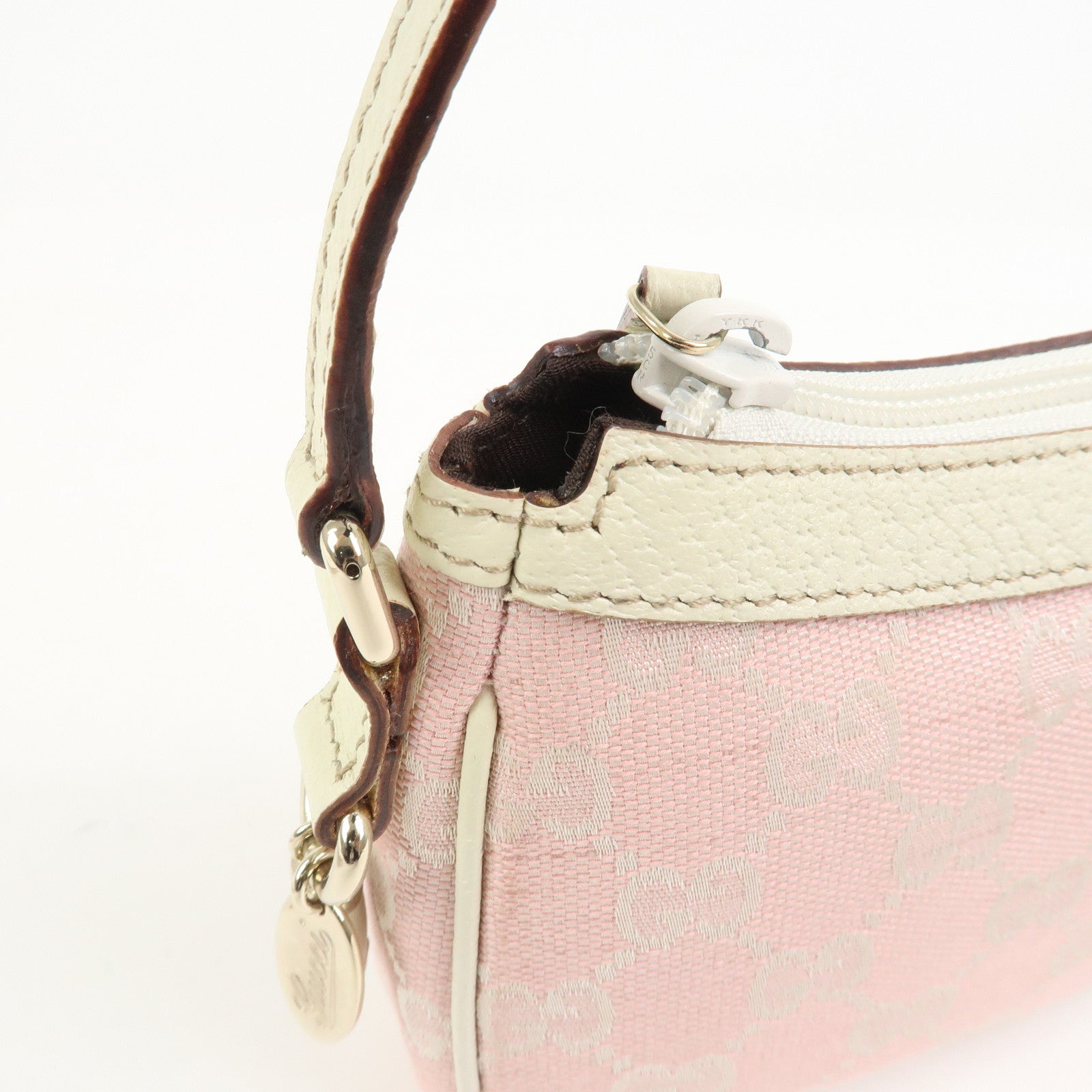GUCCI GG Monogram Canvas Leather Hand Bag Pouch Shoulder Bag 154432