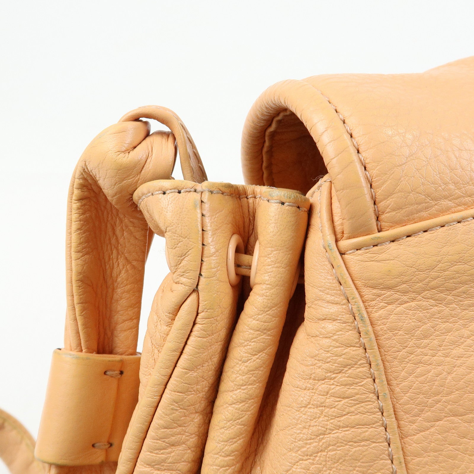 Chloe See by Chloe Leather Shoulder Bag Crossbody Bag Orange Beige