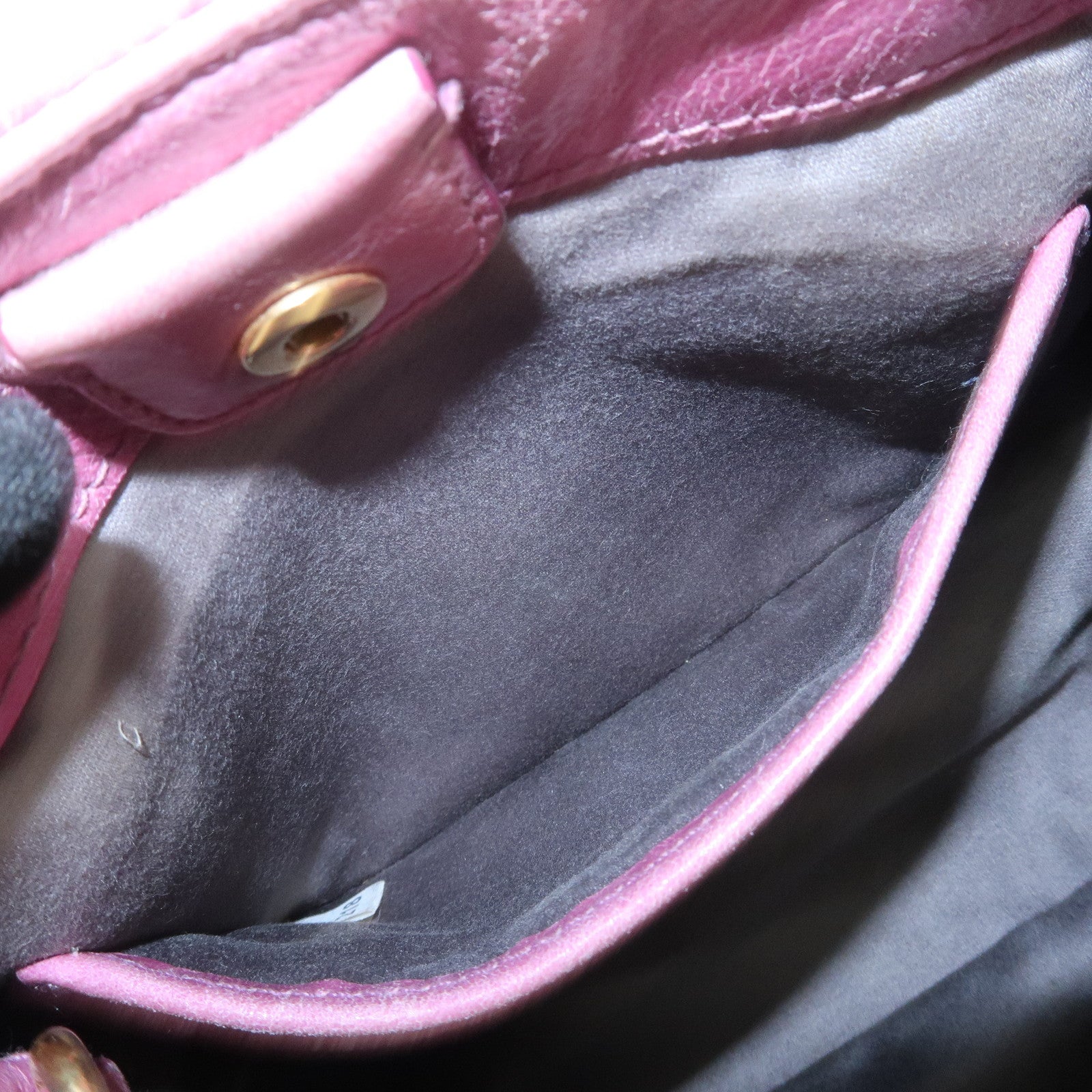 MIU MIU Leather Side Ribbon 2Way Bag Hand Bag Shoulder Bag