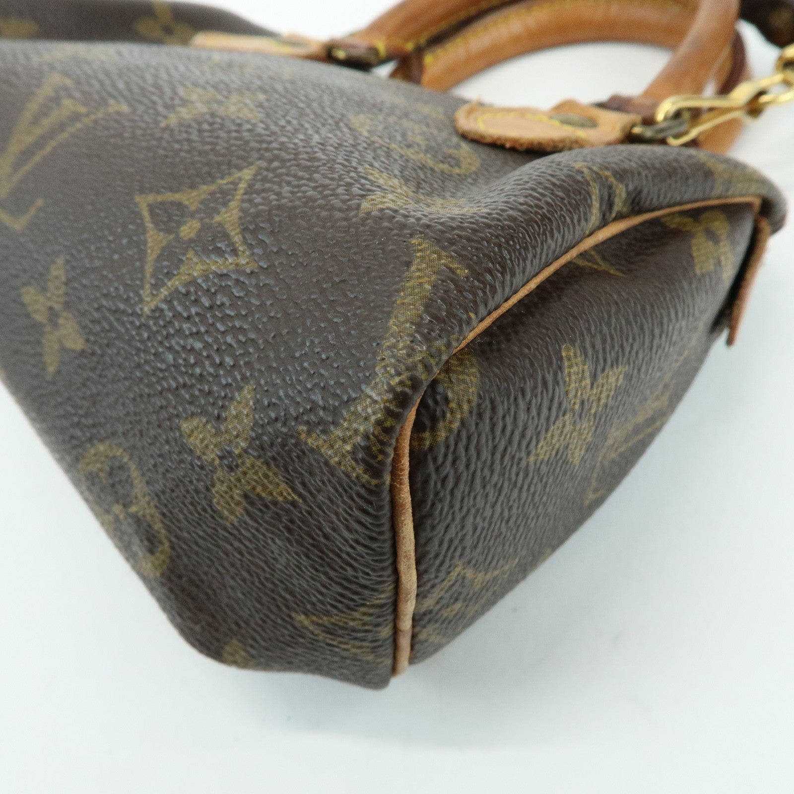 Louis Vuitton Monogram Mini Speedy Hand Shoulder Bag Brown M41534