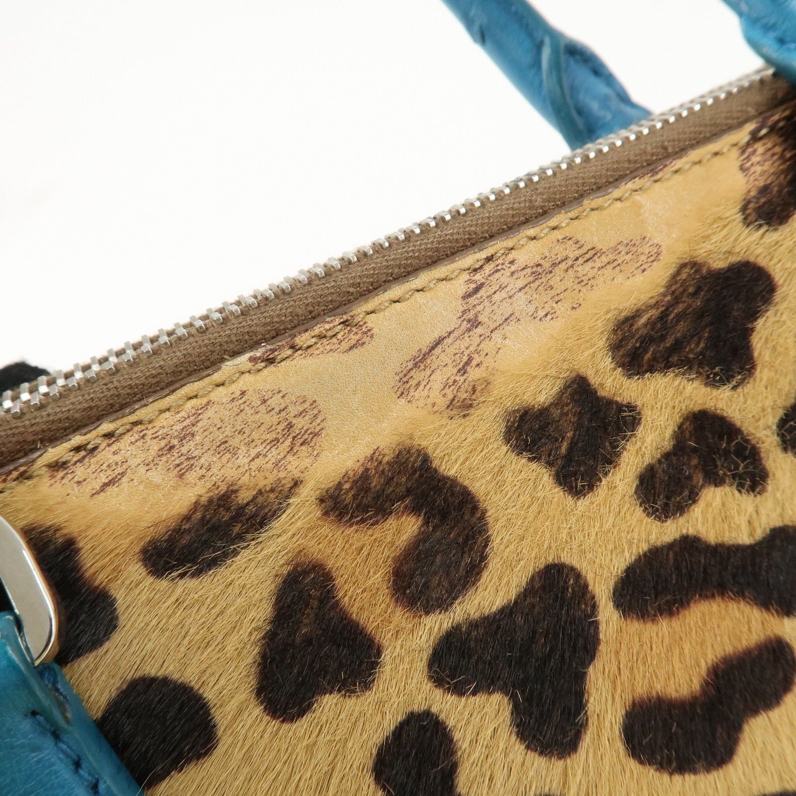 PRADA Galleria Triangle Logo Unborn Calf Leather 2Way Bag 1BA863 Used