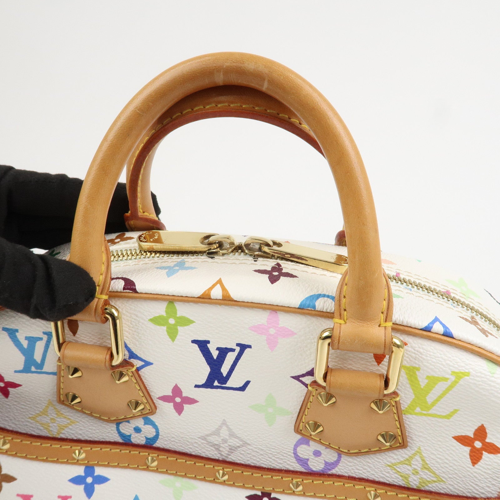 Louis Vuitton Monogram Multicolor Trouville Hand Bag Blanc M92663