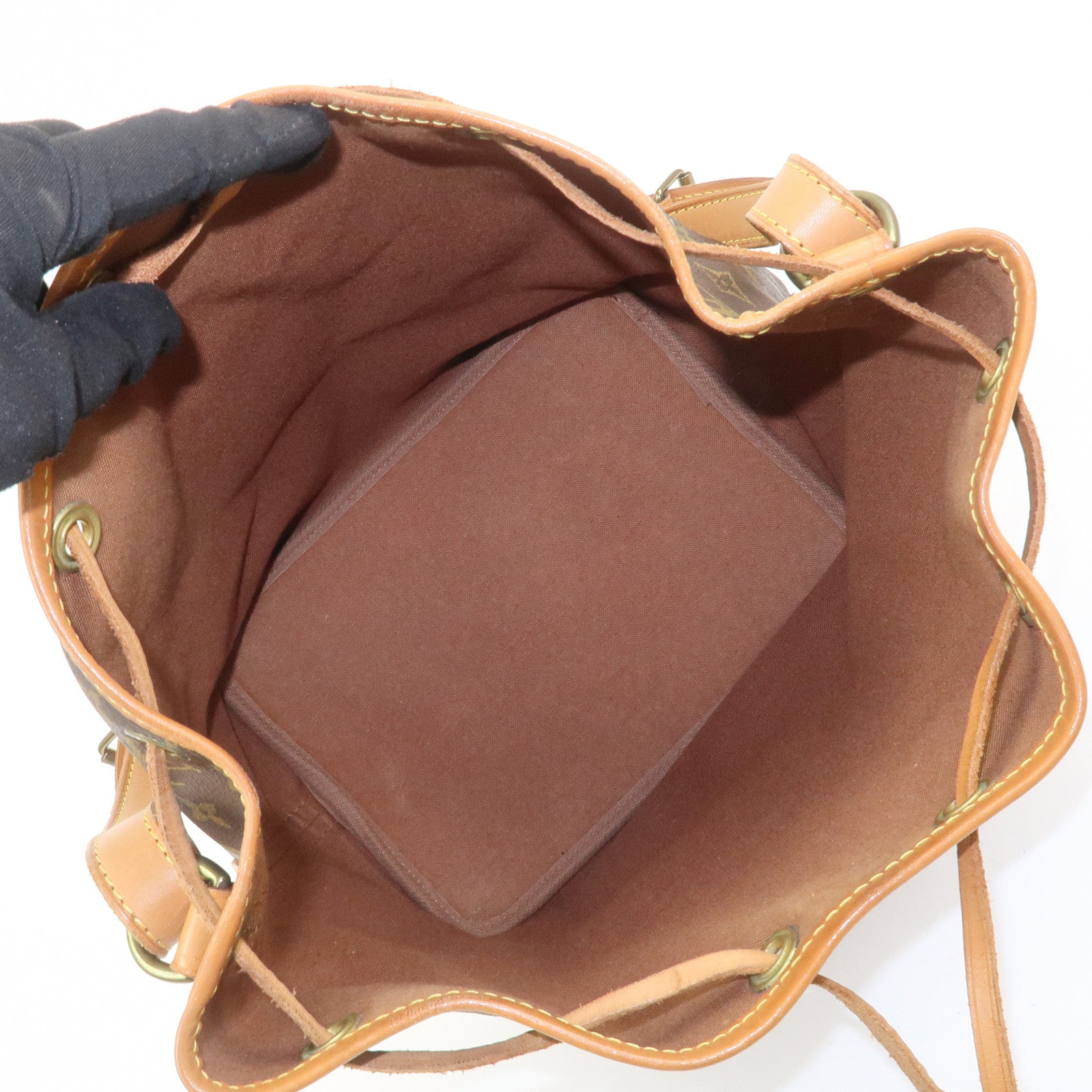 Louis Vuitton Monogram Petit Noe Shoulder Bag Brown M42226