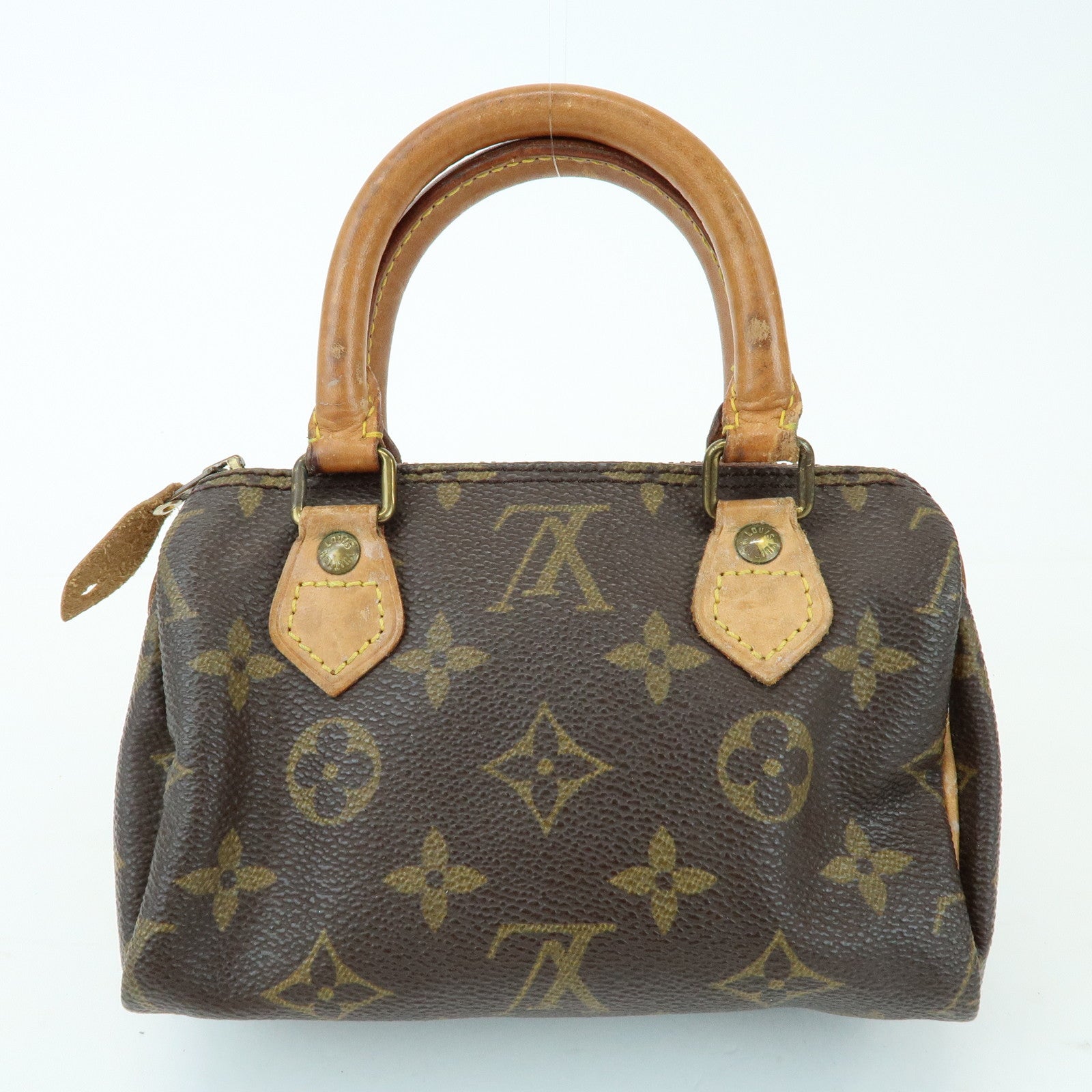 Louis Vuitton Monogram Mini Speedy Hand Shoulder Bag Brown M41534