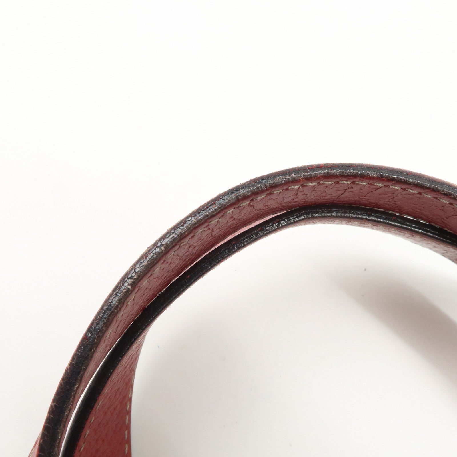 GUCCI Abbey GG Canvas Leather Hand Bag Red Navy 130739