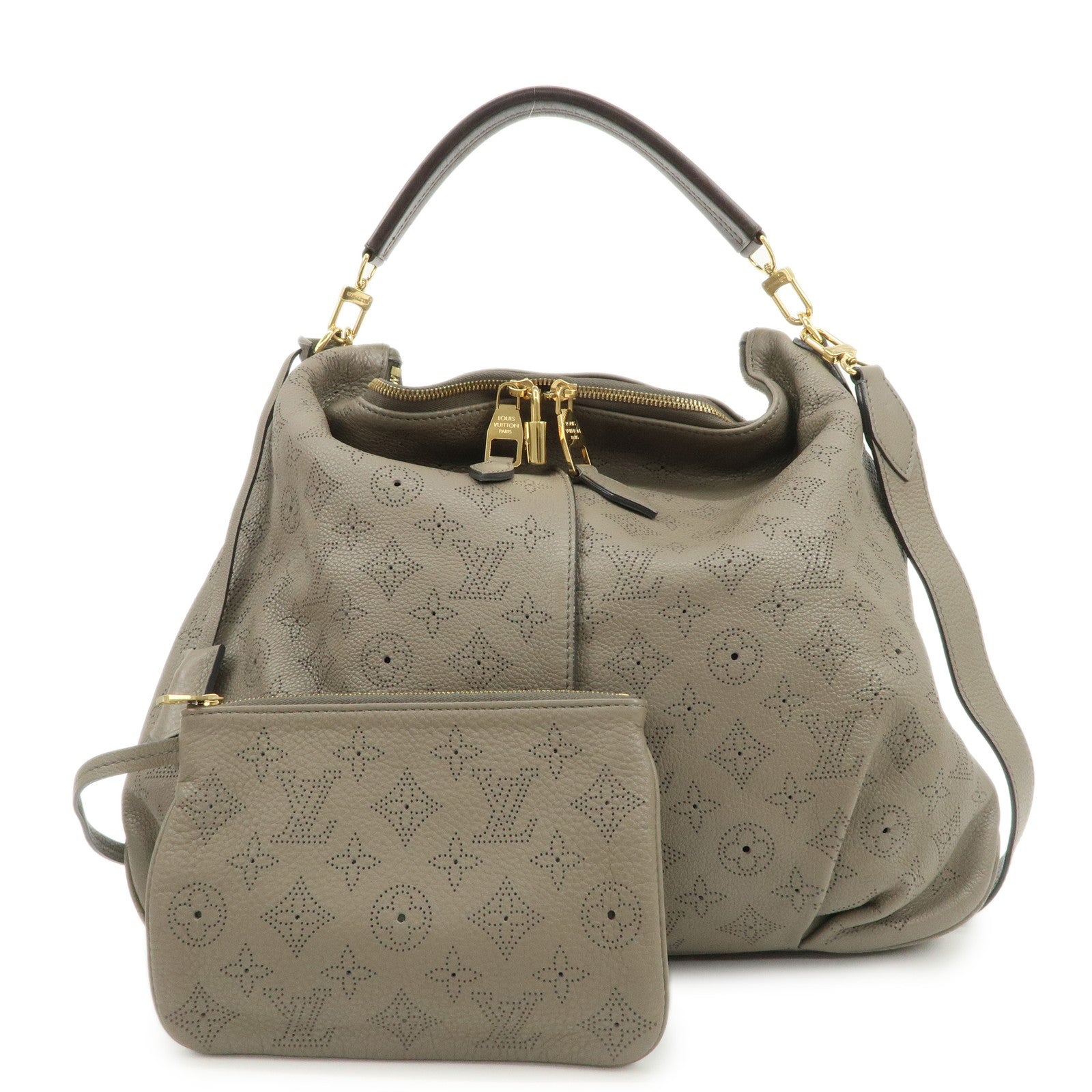 Louis Vuitton Monogram Selene MM 2Way Shoulder Bag Taupe M94213