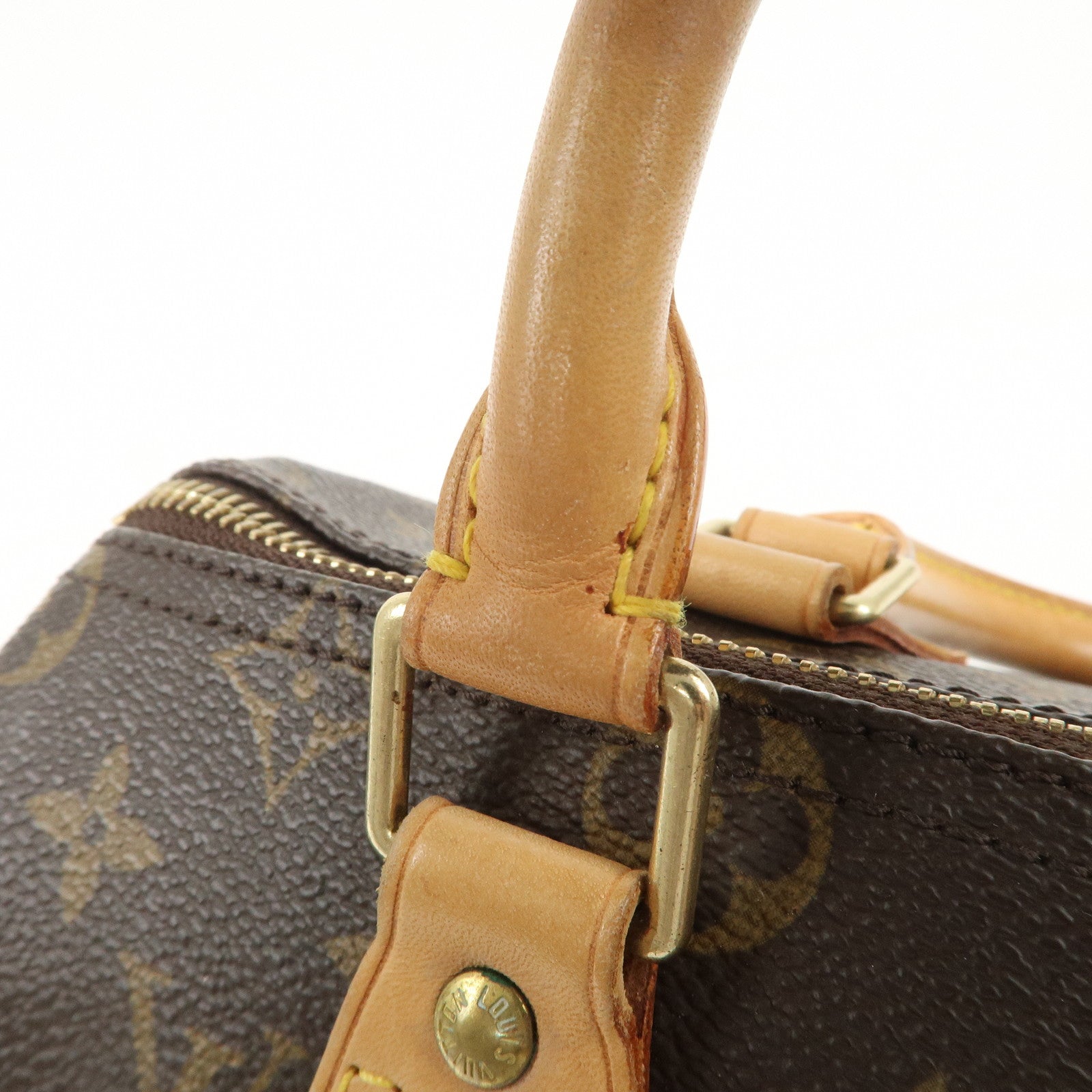 Louis Vuitton Monogram Speedy 25 Hand Bag Boston Bag Brown M41528 Used