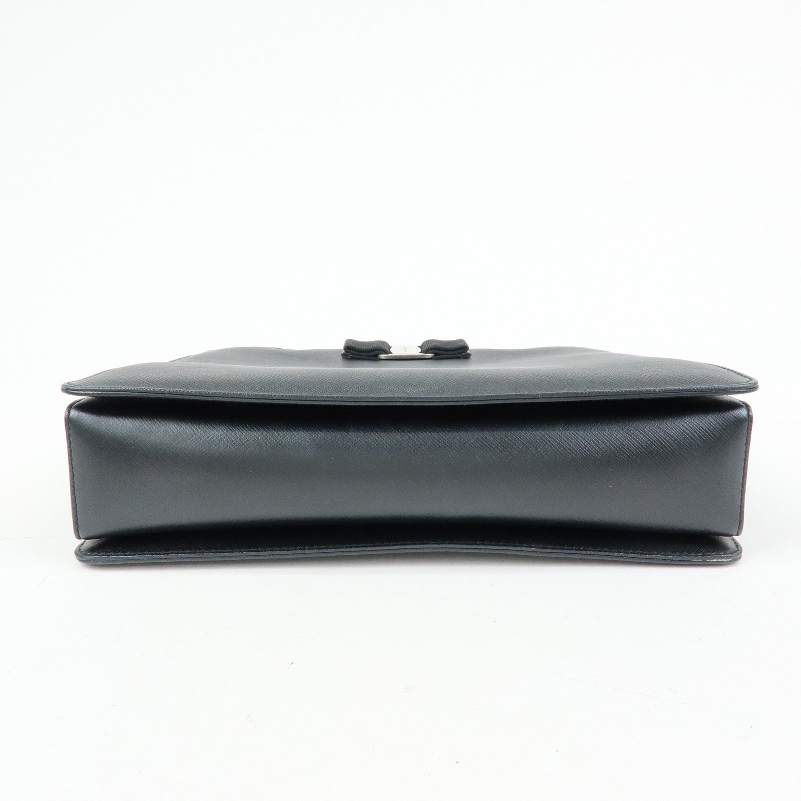 Ferragamo Vara Ribbon Leather 2Way Bag Hand Bag Black